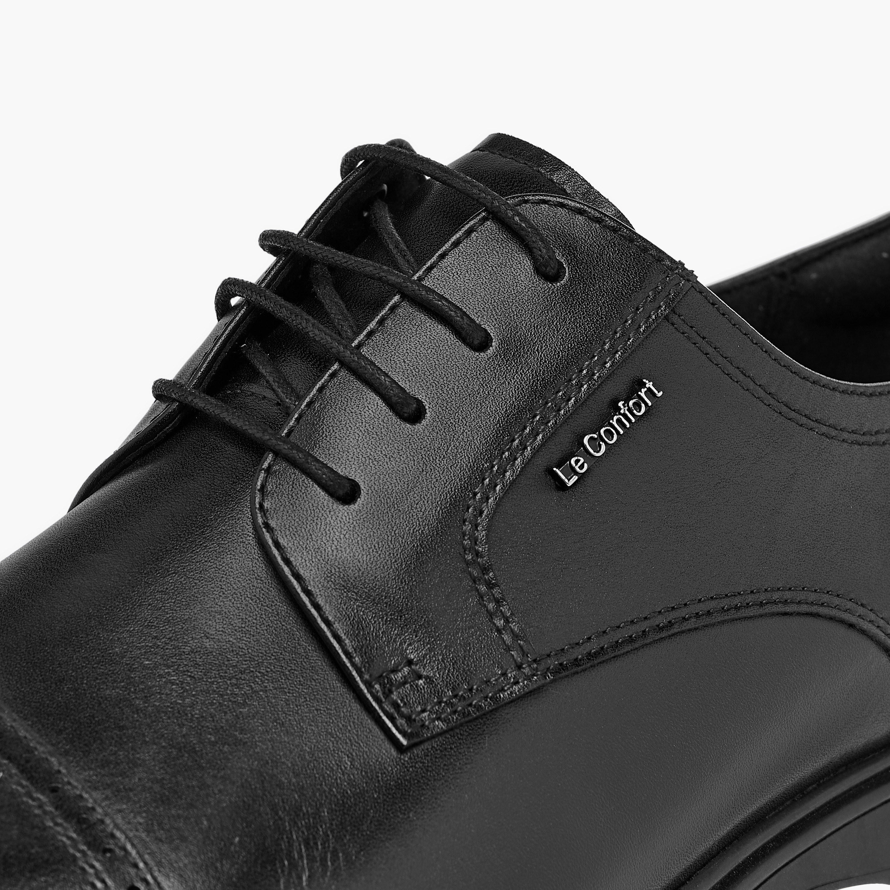 حذاء ديربي جلد سادة برباط من لو كونفورت -men-shoes-formalshoes-image-5