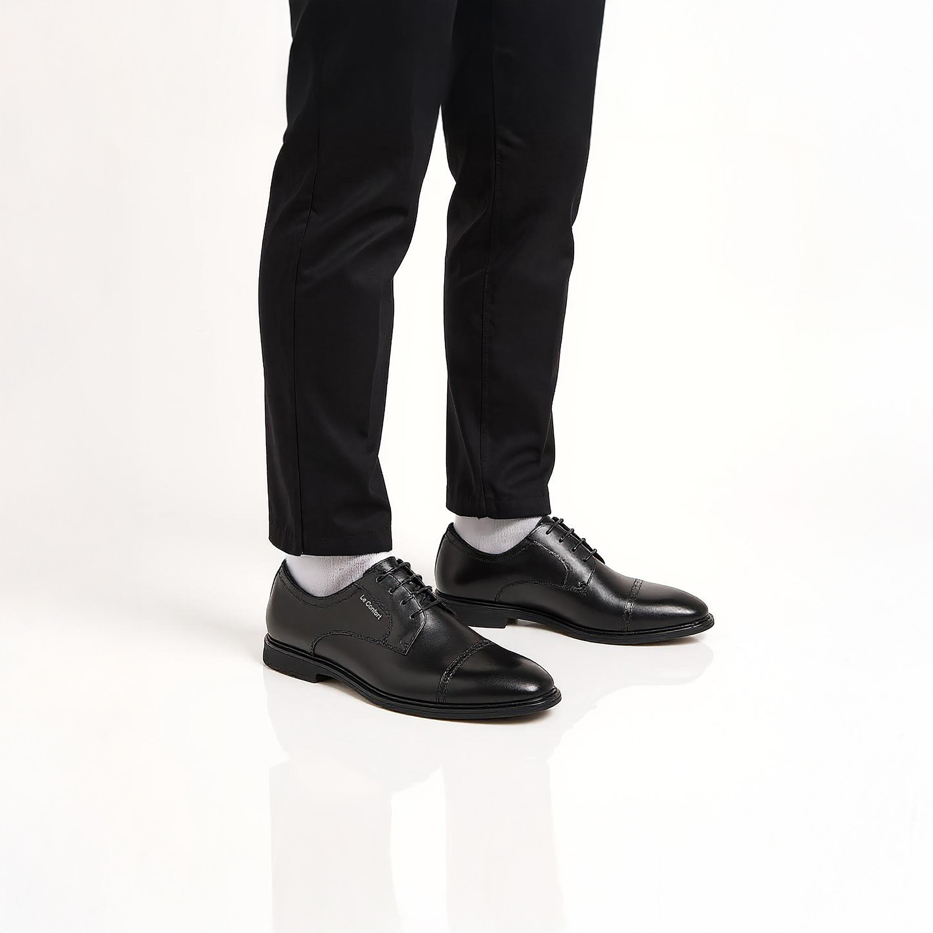 حذاء ديربي جلد سادة برباط من لو كونفورت -men-shoes-formalshoes-image-6