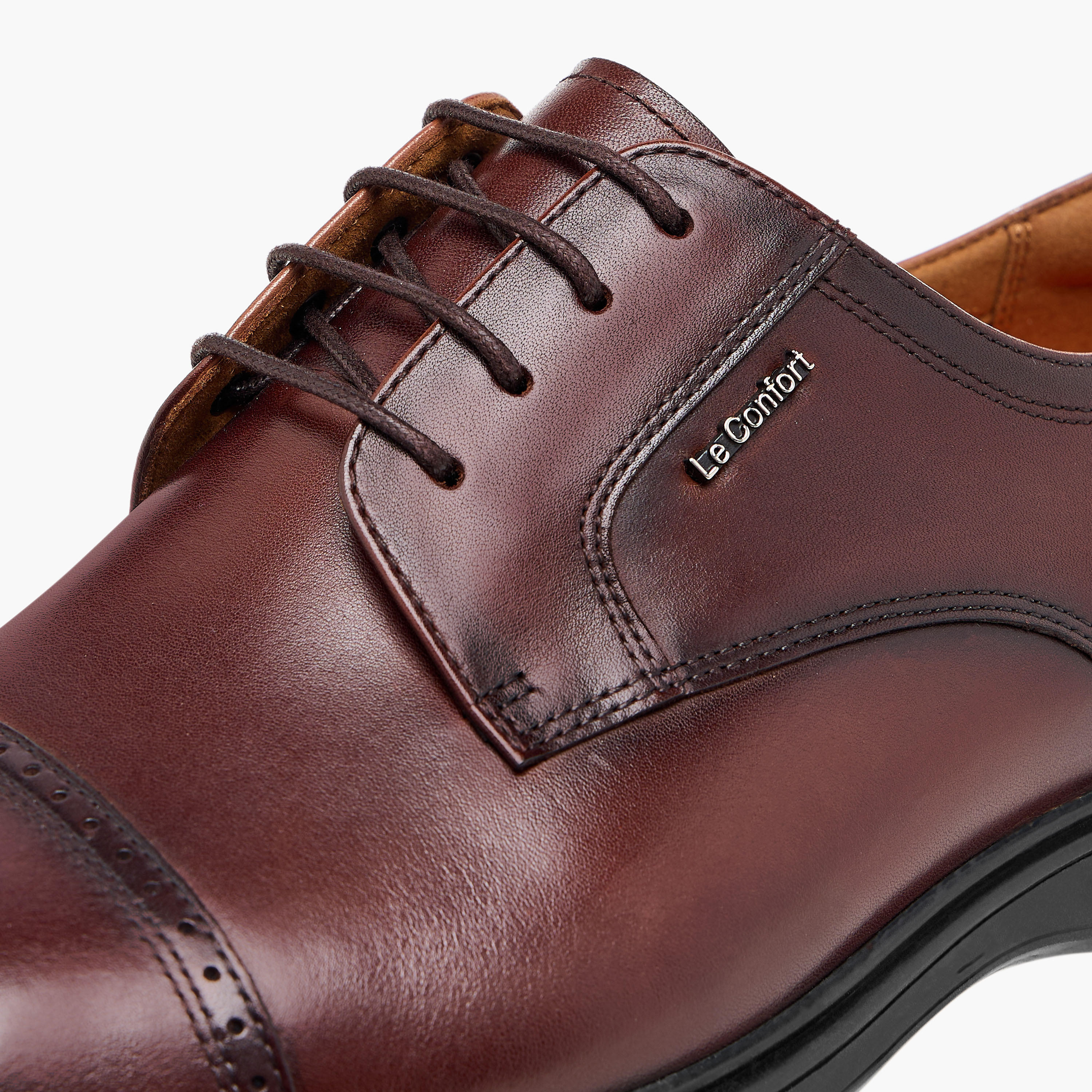 Le Confort Leather Solid Lace-Up Derby Shoes-men-shoes-formalshoes-image-4