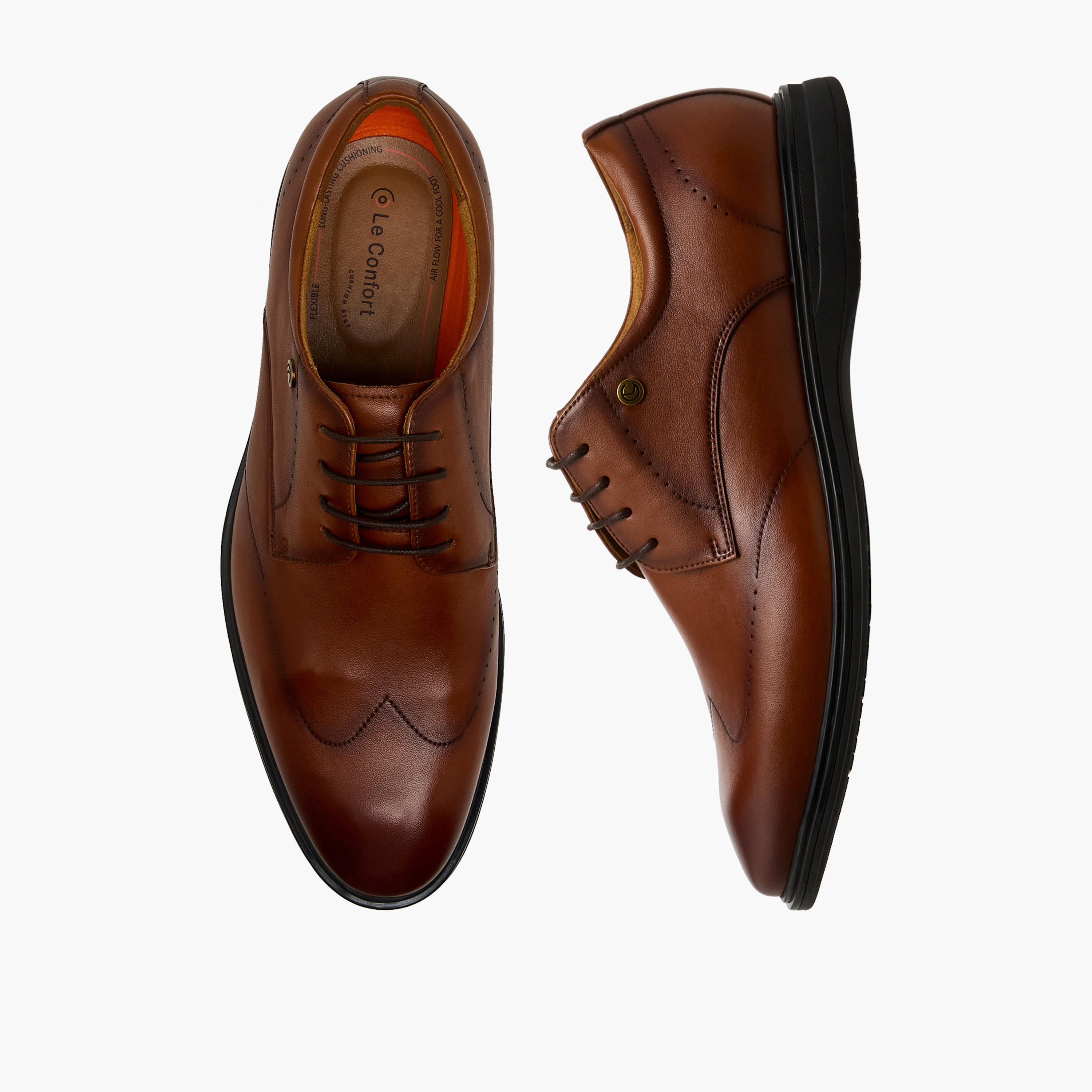 Le Confort Men Genuine Leather Lace-Up Derby Shoes-men-shoes-formalshoes-image-1