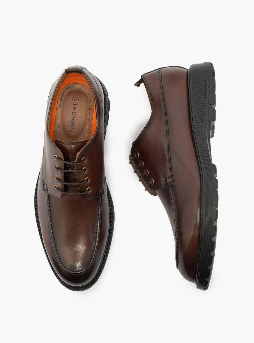 Le Confort Leather Solid Lace-Up Derby Shoes-men-shoes-formalshoes-image-1