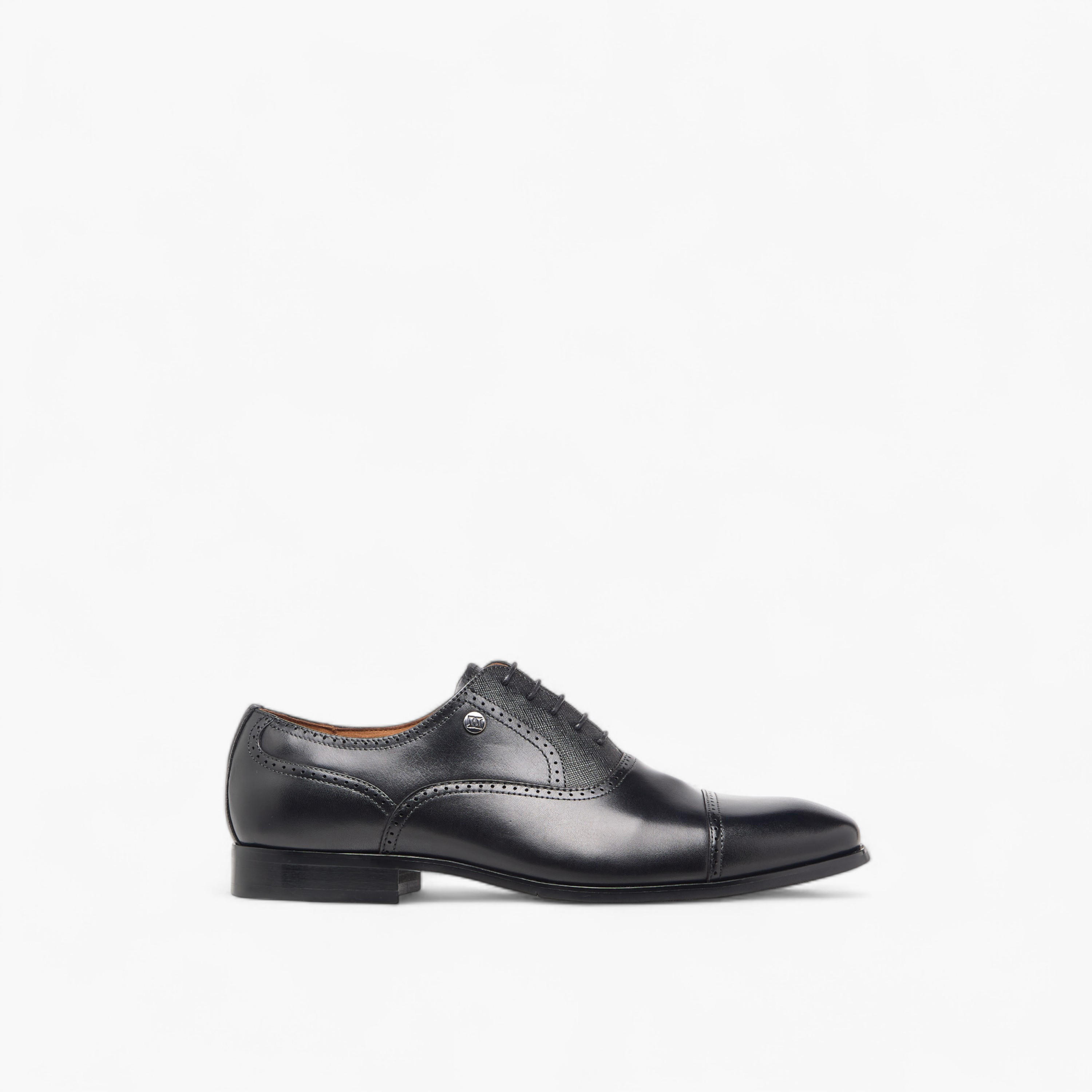Duchini Men's Leather Perforated Derby Shoes with Lace-Up Closure-men-shoes-formalshoes-image-3