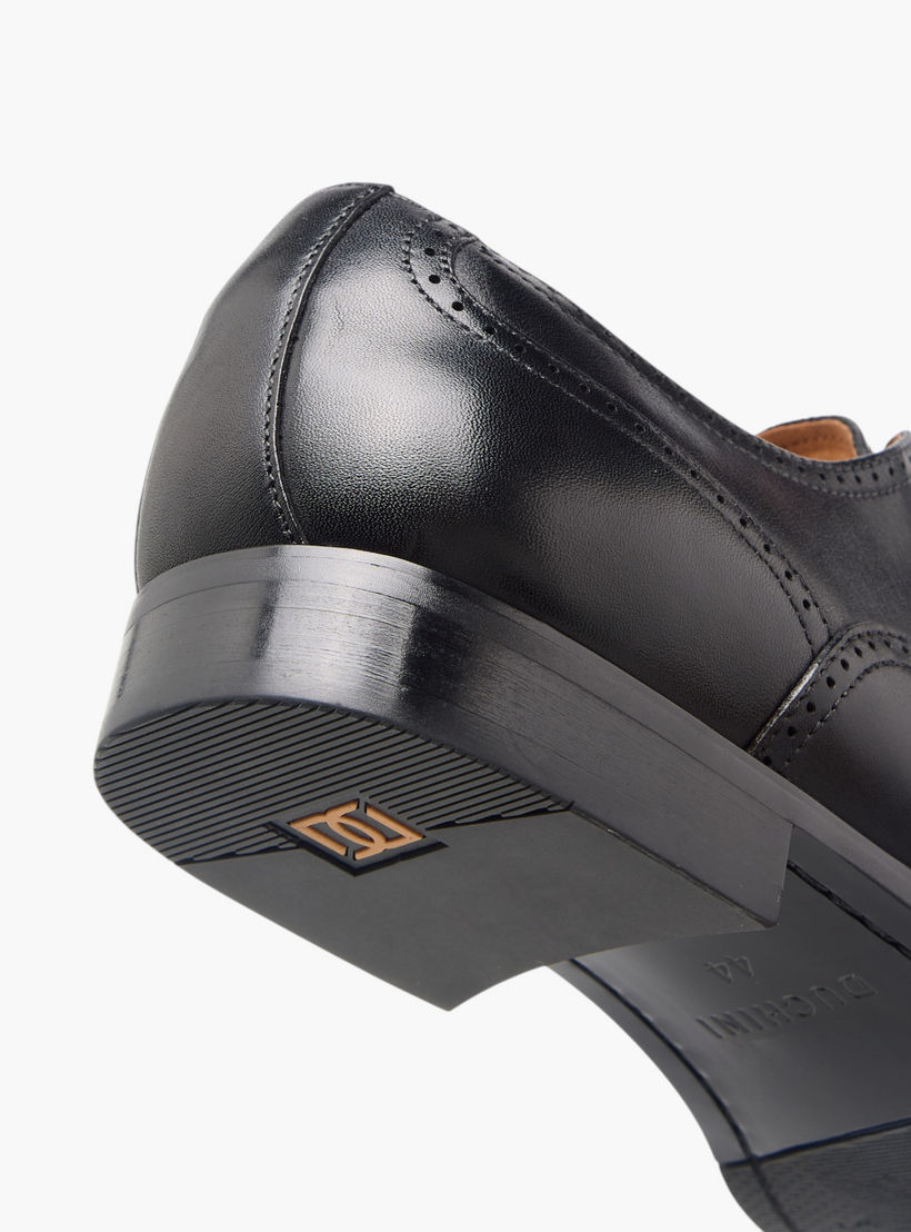 Duchini Men's Leather Perforated Derby Shoes with Lace-Up Closure-men-shoes-formalshoes-image-5
