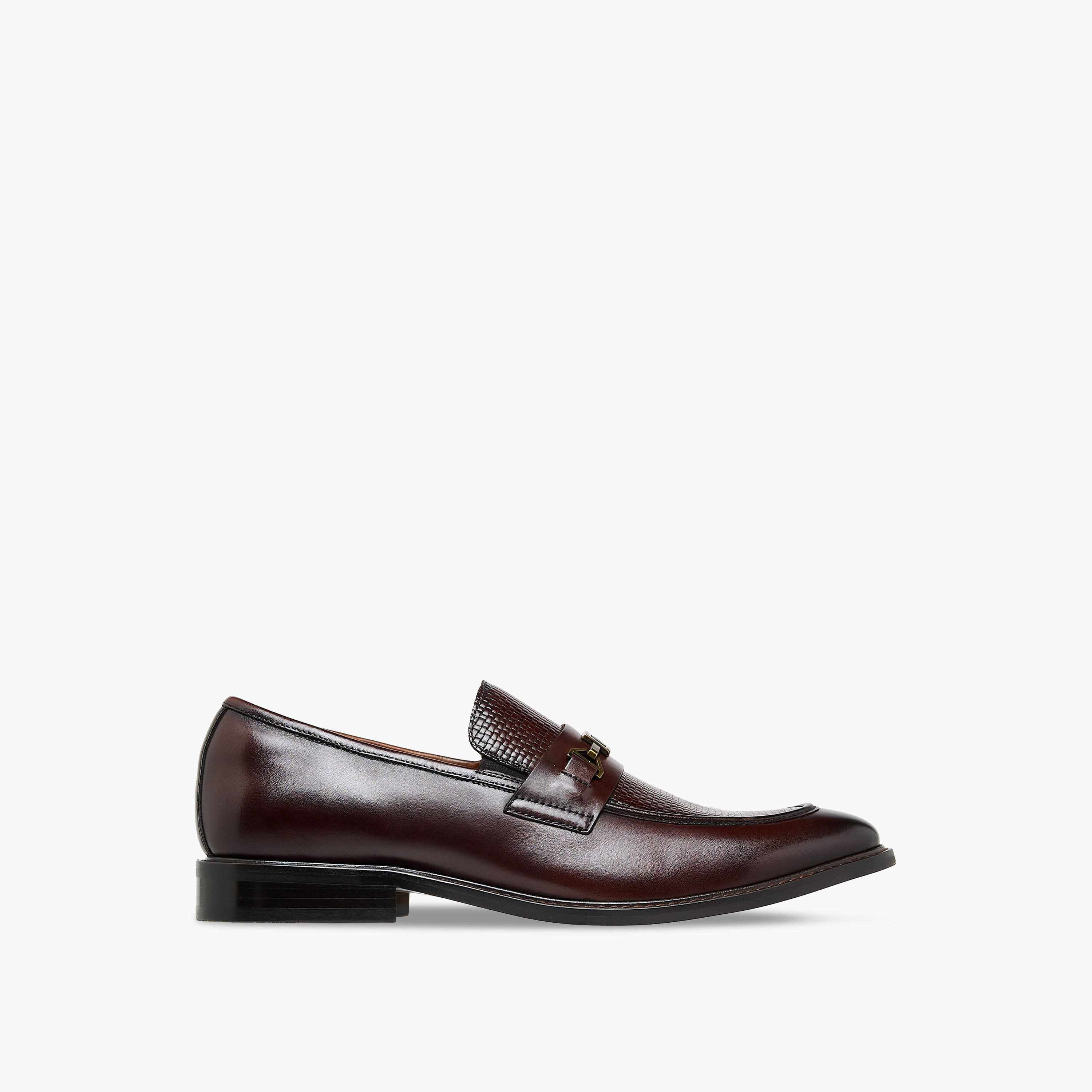 Duchini Men Buckle Accent Slip-On Leather Loafers-men-shoes-loafersandmoccasins-image-3