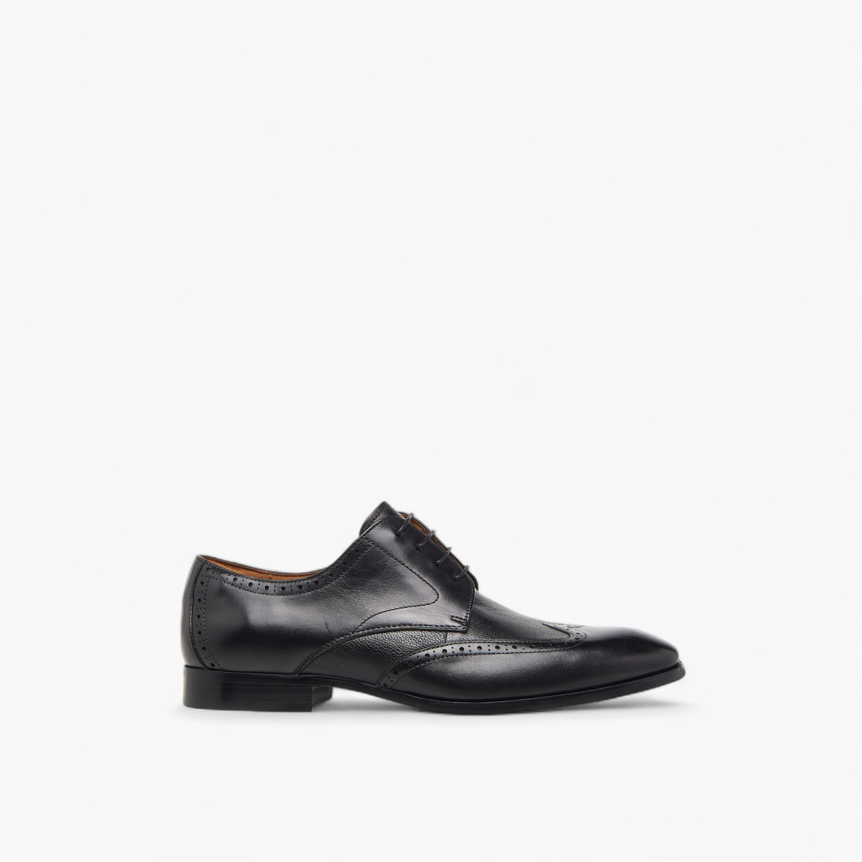 Duchini Men's Leather Perforated Derby Shoes with Lace-Up Closure-men-shoes-formalshoes-image-3