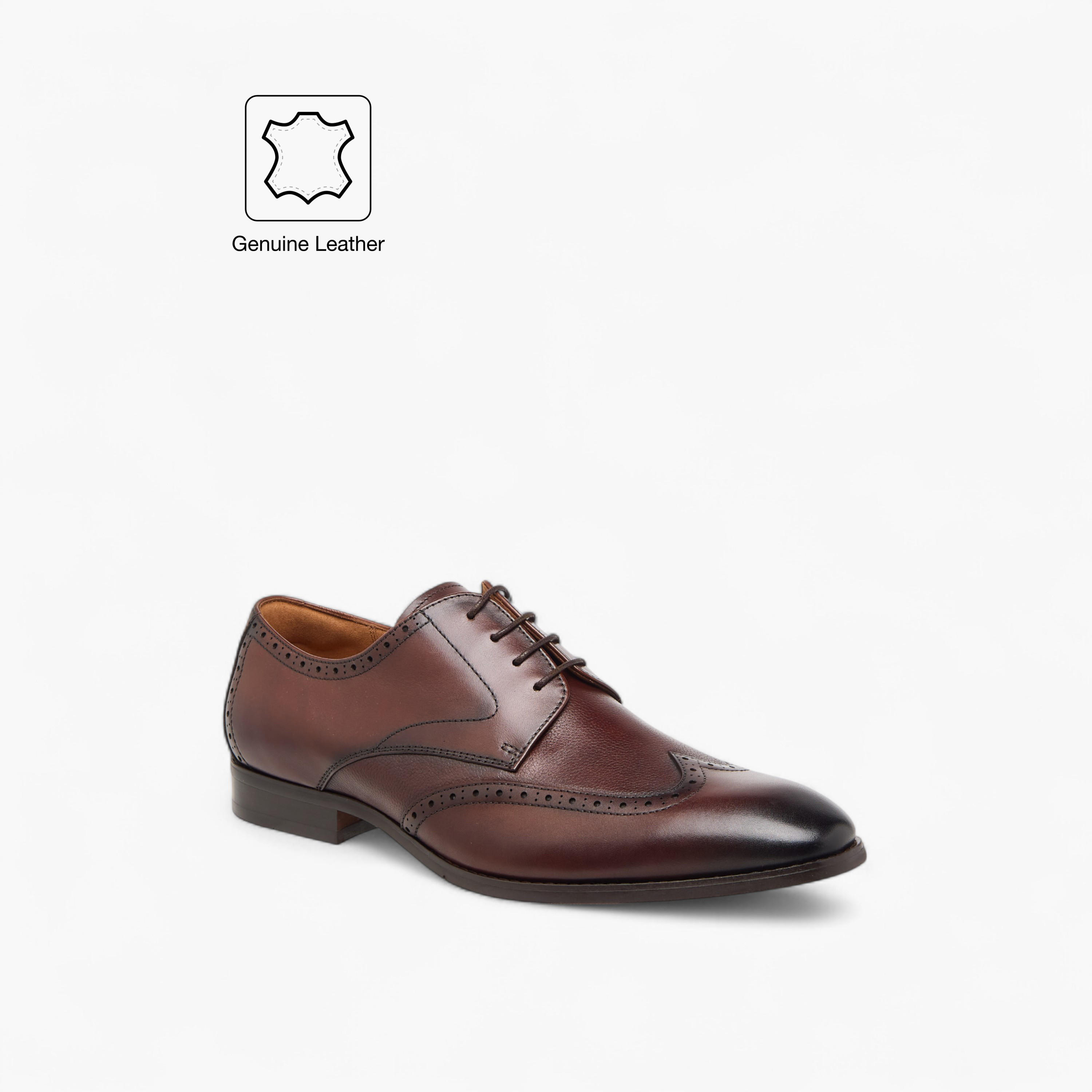 حذاء ديربي جلد بتفاصيل مثقوبة ورباط للرجال من دوتشيني-men-shoes-formalshoes-image-2