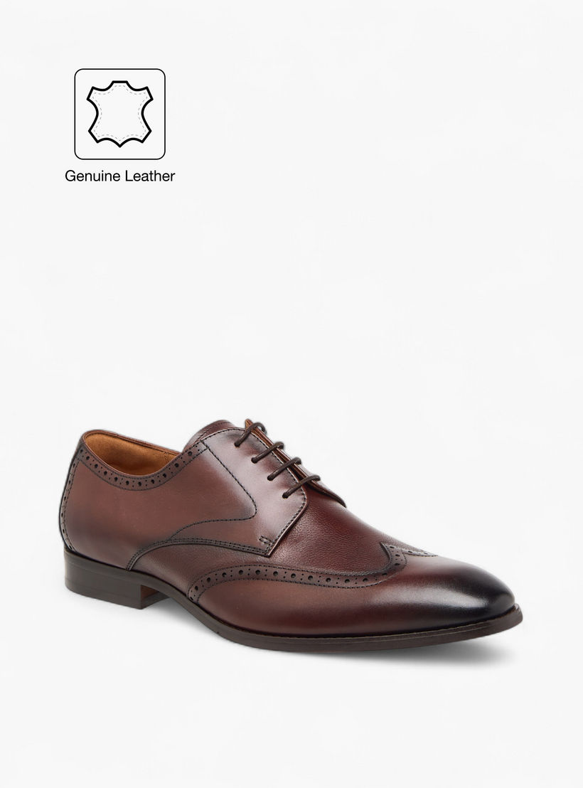 حذاء ديربي جلد بتفاصيل مثقوبة ورباط للرجال من دوتشيني-men-shoes-formalshoes-image-2