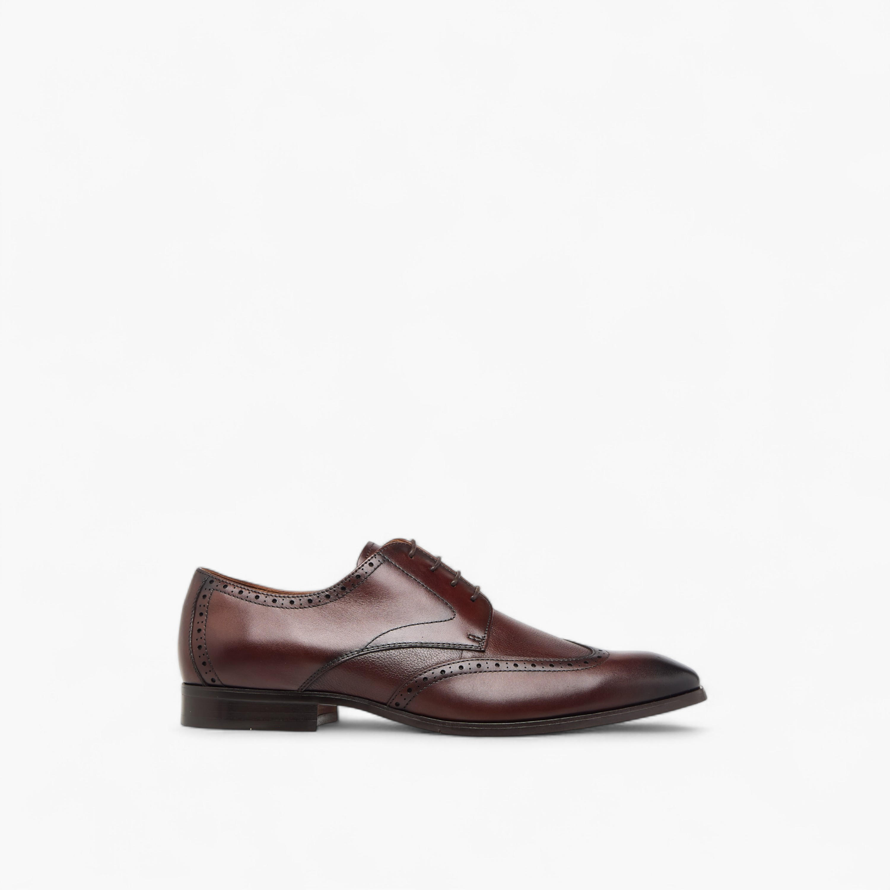 Duchini Men's Leather Perforated Derby Shoes with Lace-Up Closure-men-shoes-formalshoes-image-3