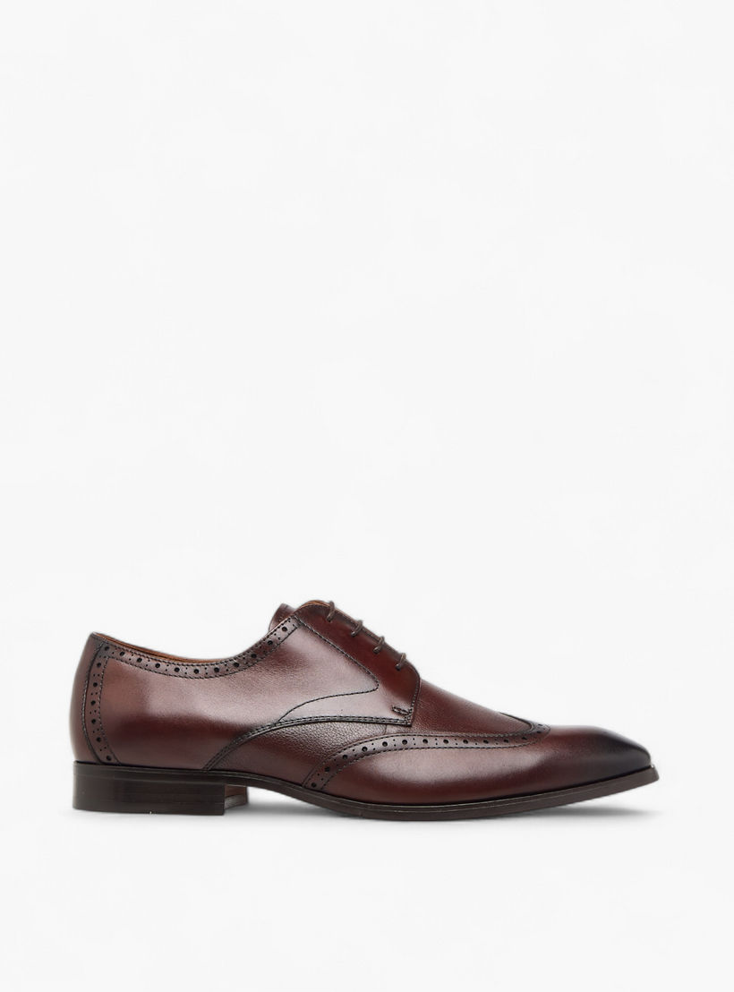 حذاء ديربي جلد بتفاصيل مثقوبة ورباط للرجال من دوتشيني-men-shoes-formalshoes-image-3