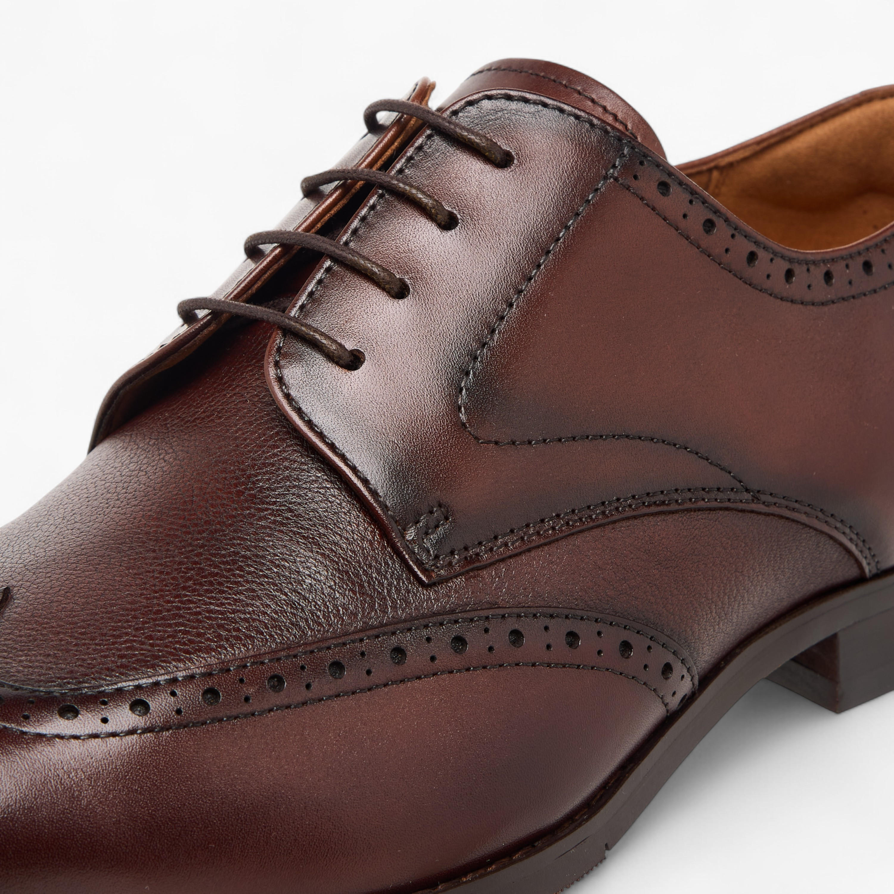 حذاء ديربي جلد بتفاصيل مثقوبة ورباط للرجال من دوتشيني-men-shoes-formalshoes-image-4