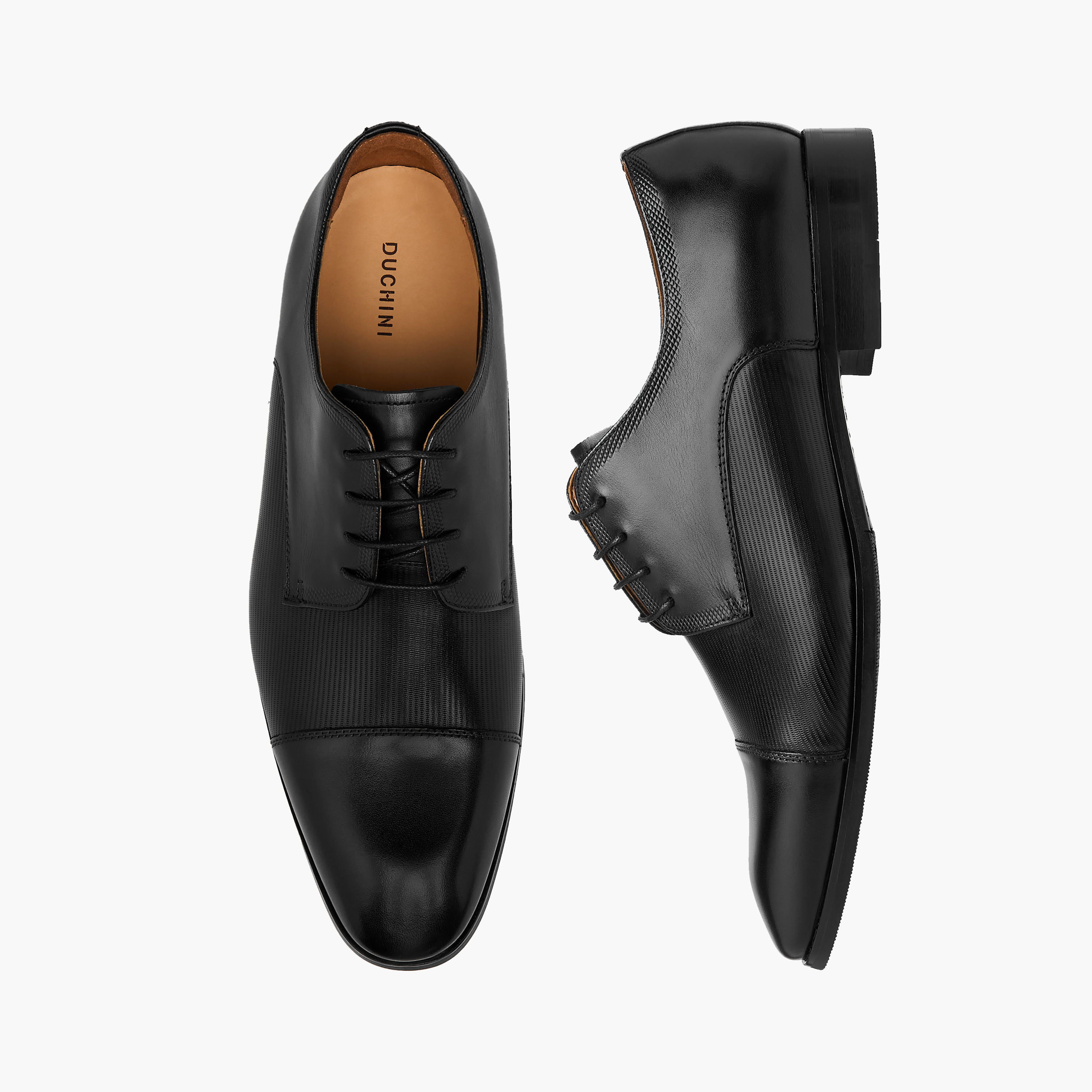 Duchini Men Lace-Up Leather Derby Shoes-men-shoes-formalshoes-image-1