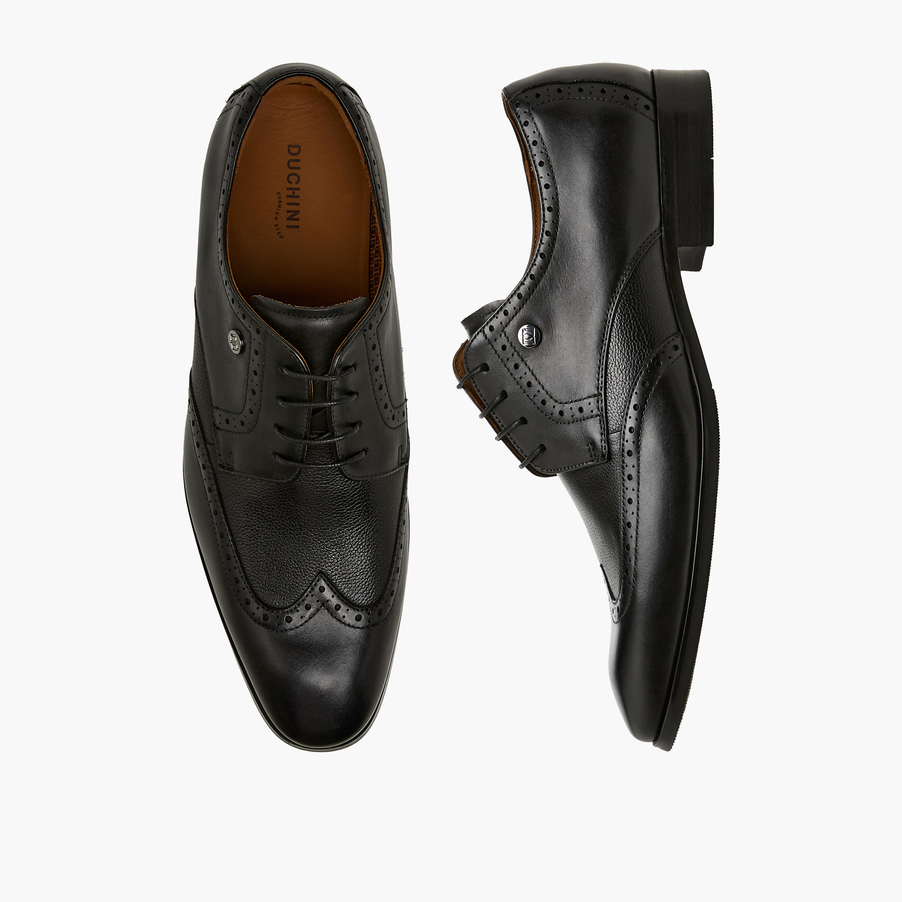 Duchini Men Genuine Leather Lace-Up Derby Shoes-men-shoes-formalshoes-image-1