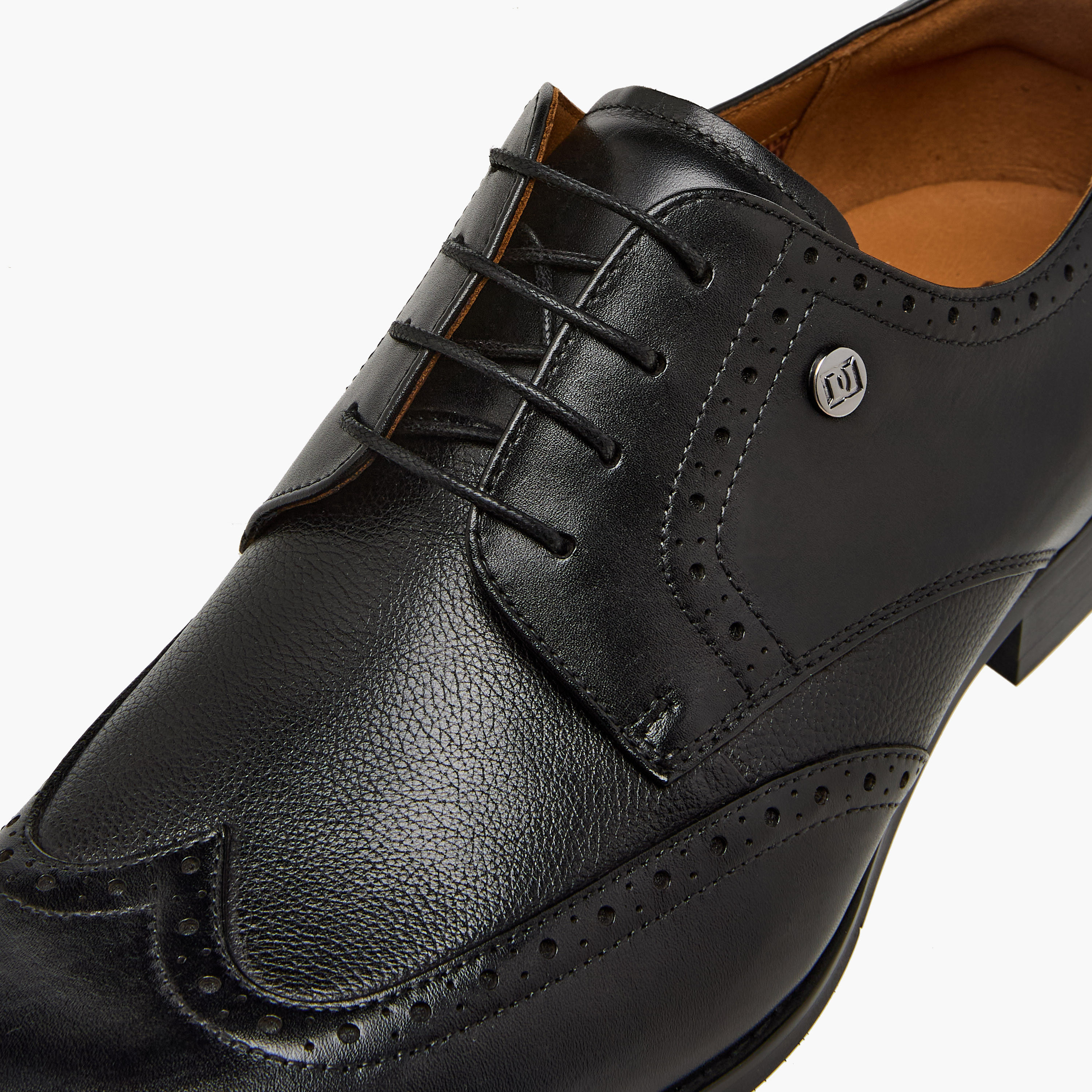 Duchini Men Genuine Leather Lace-Up Derby Shoes-men-shoes-formalshoes-image-4