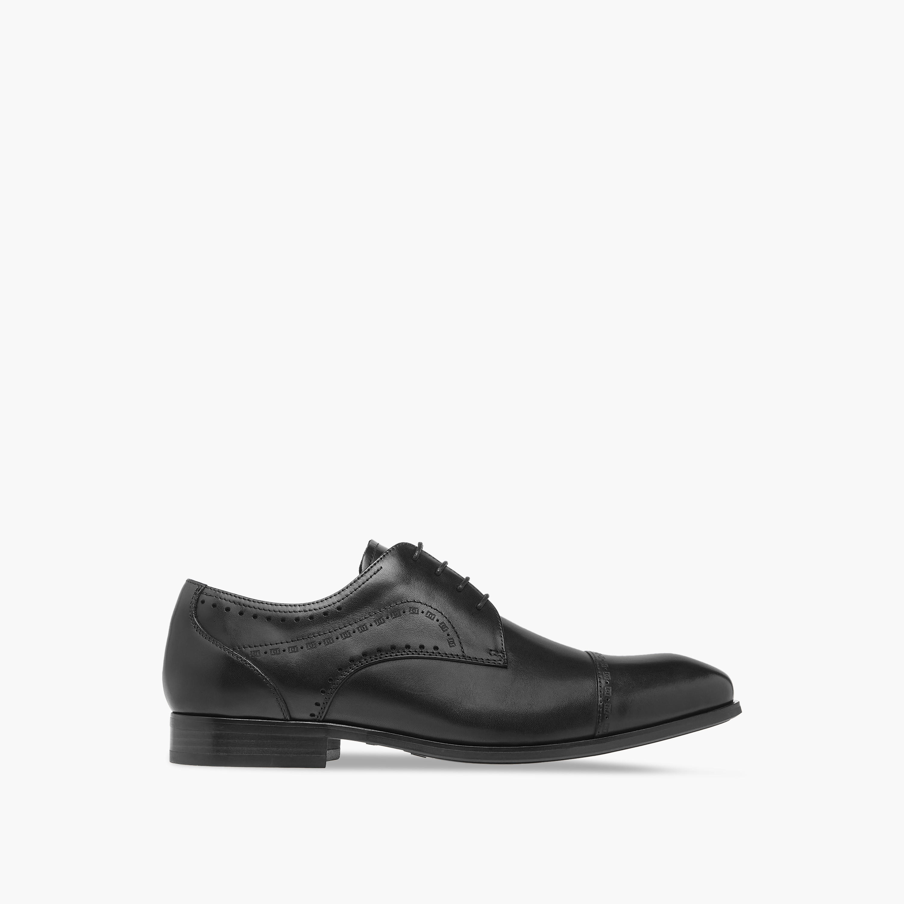Duchini Men's Leather Cutout Detail Derby Shoes with Lace-Up Closure-men-shoes-formalshoes-image-3