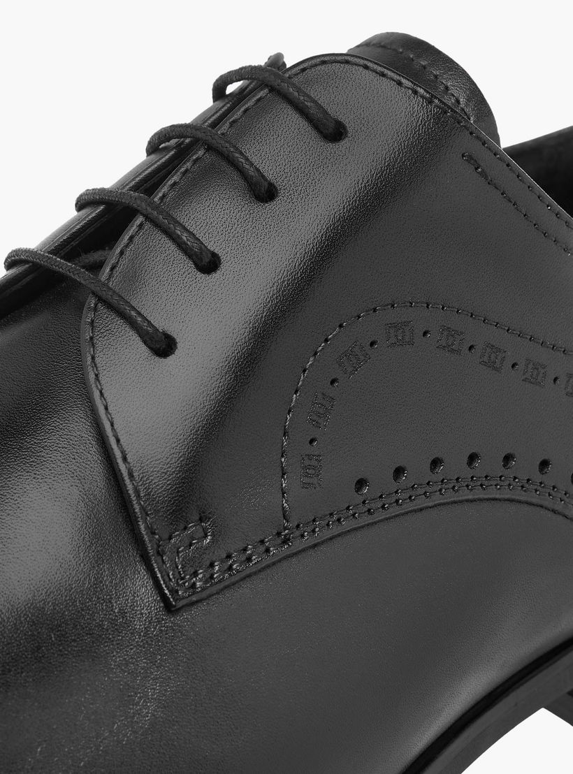 Duchini Men's Leather Cutout Detail Derby Shoes with Lace-Up Closure-men-shoes-formalshoes-image-4