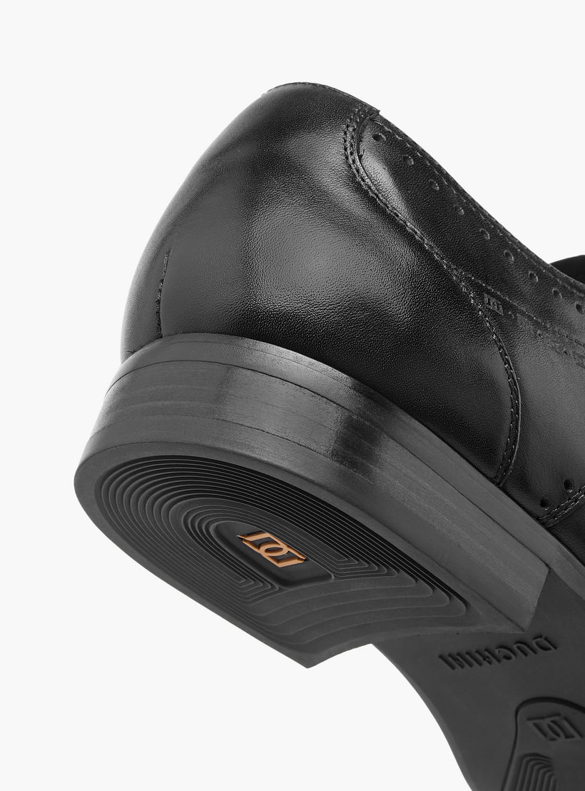 Duchini Men's Leather Cutout Detail Derby Shoes with Lace-Up Closure-men-shoes-formalshoes-image-5