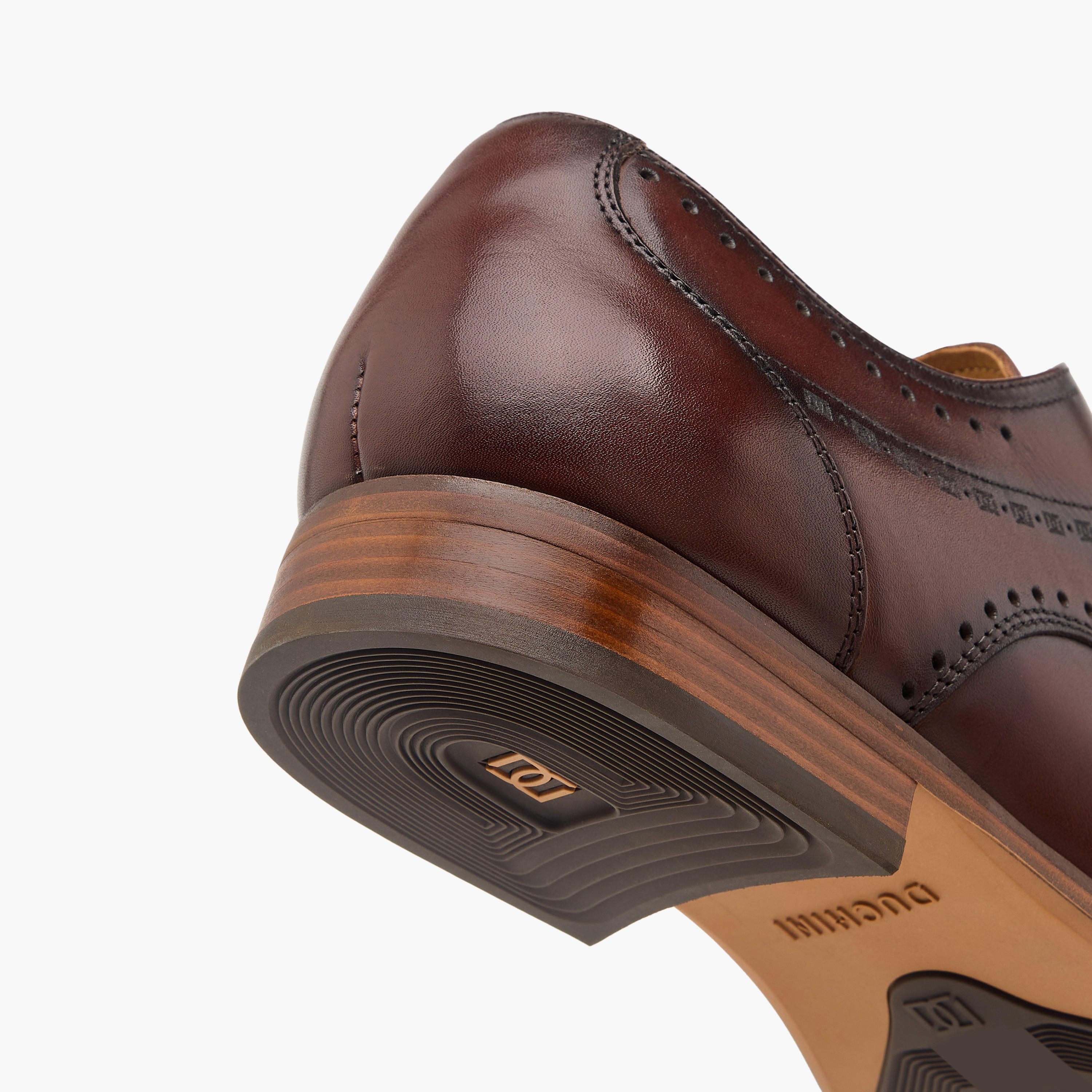 Duchini Men's Leather Cutout Detail Derby Shoes with Lace-Up Closure-men-shoes-formalshoes-image-5