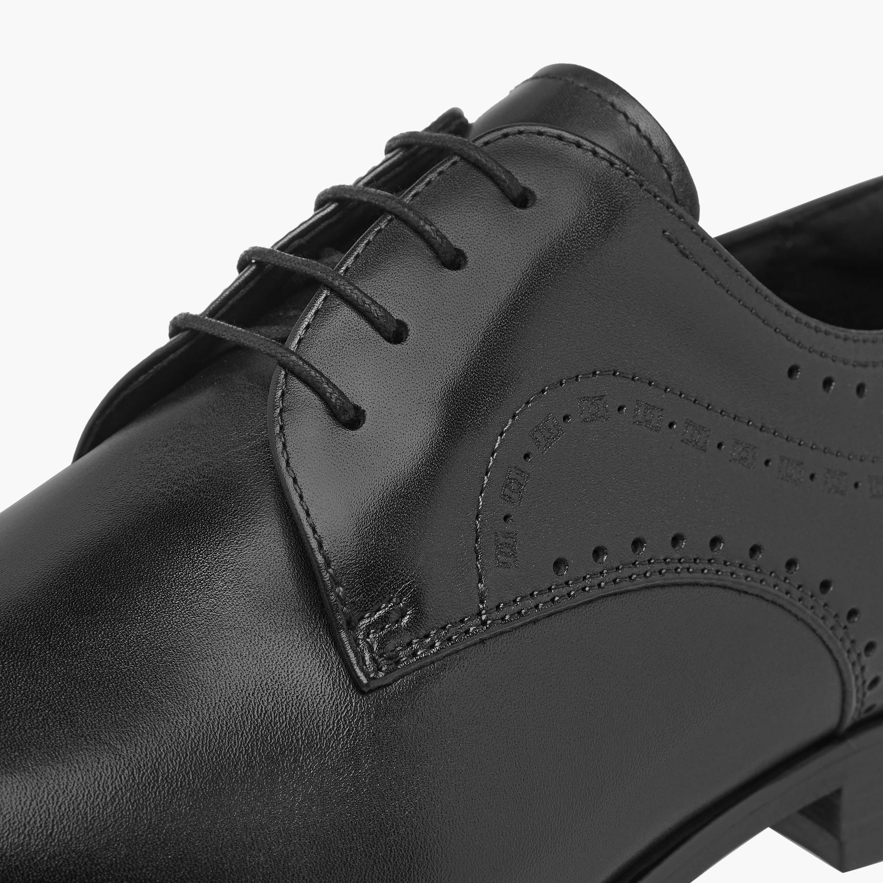 Duchini Men's Leather Cutout Detail Derby Shoes with Lace-Up Closure-men-shoes-formalshoes-image-4