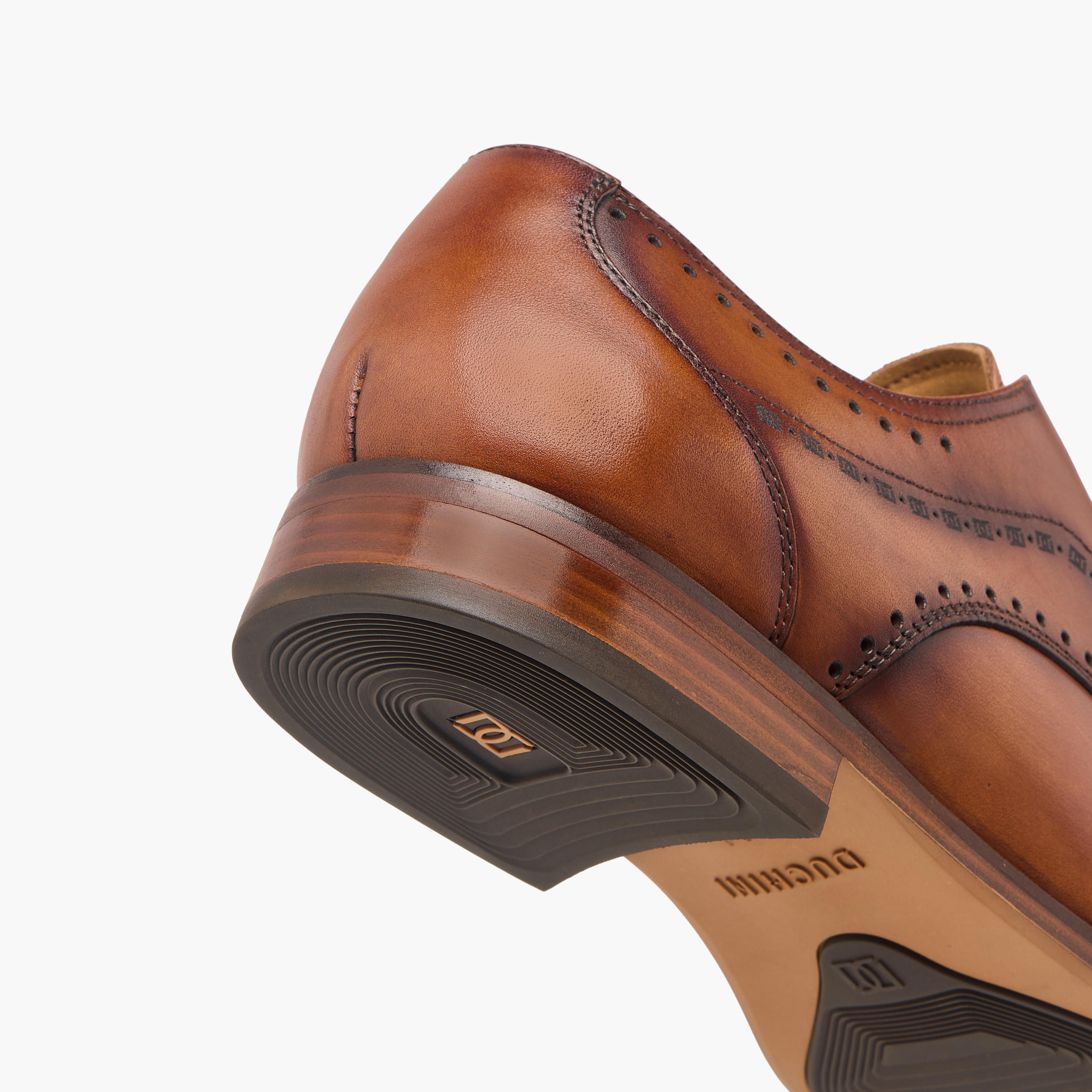 Duchini Men's Leather Cutout Detail Derby Shoes with Lace-Up Closure-men-shoes-formalshoes-image-5