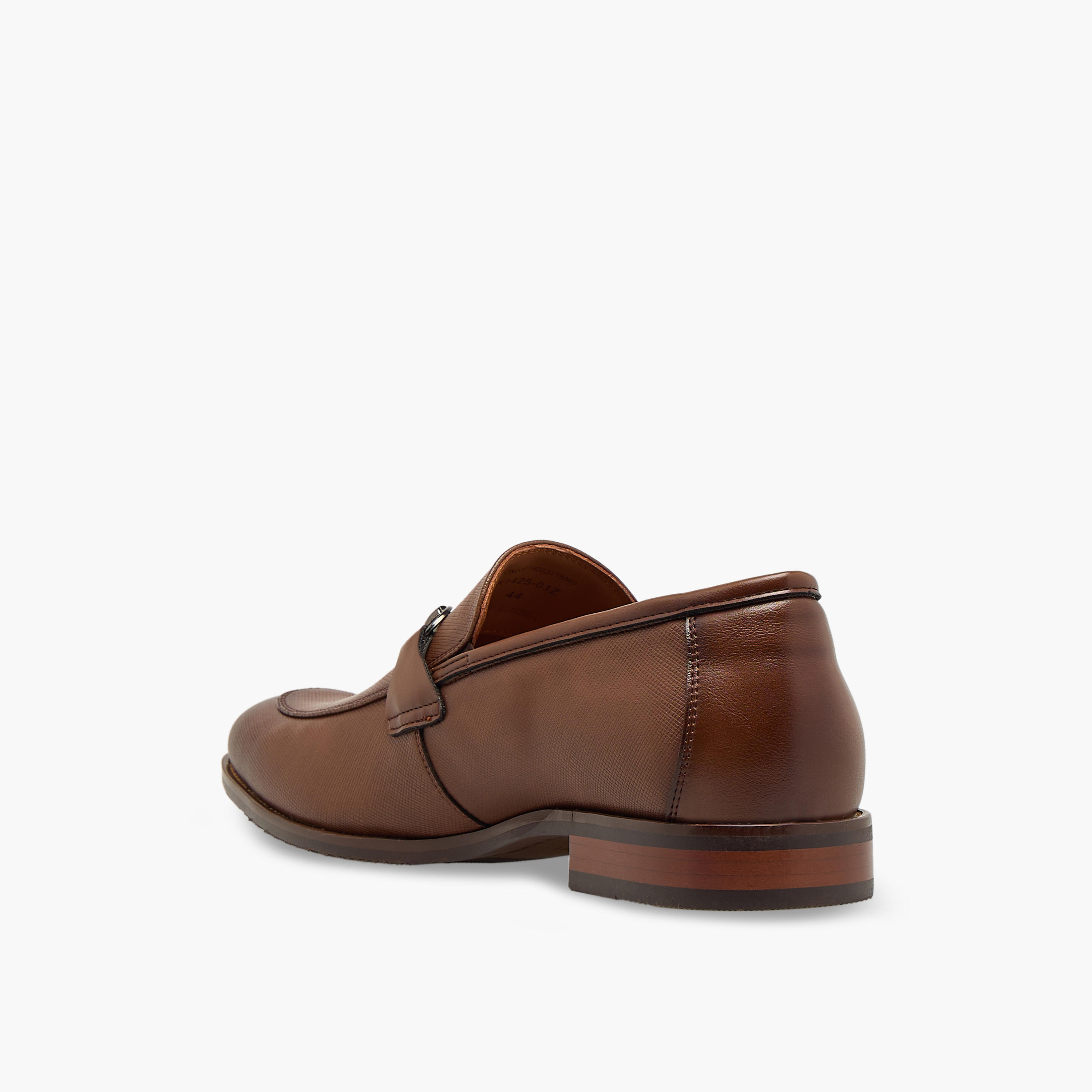 Duchini Men Metal Accent Leather Loafers-men-shoes-formalshoes-image-5