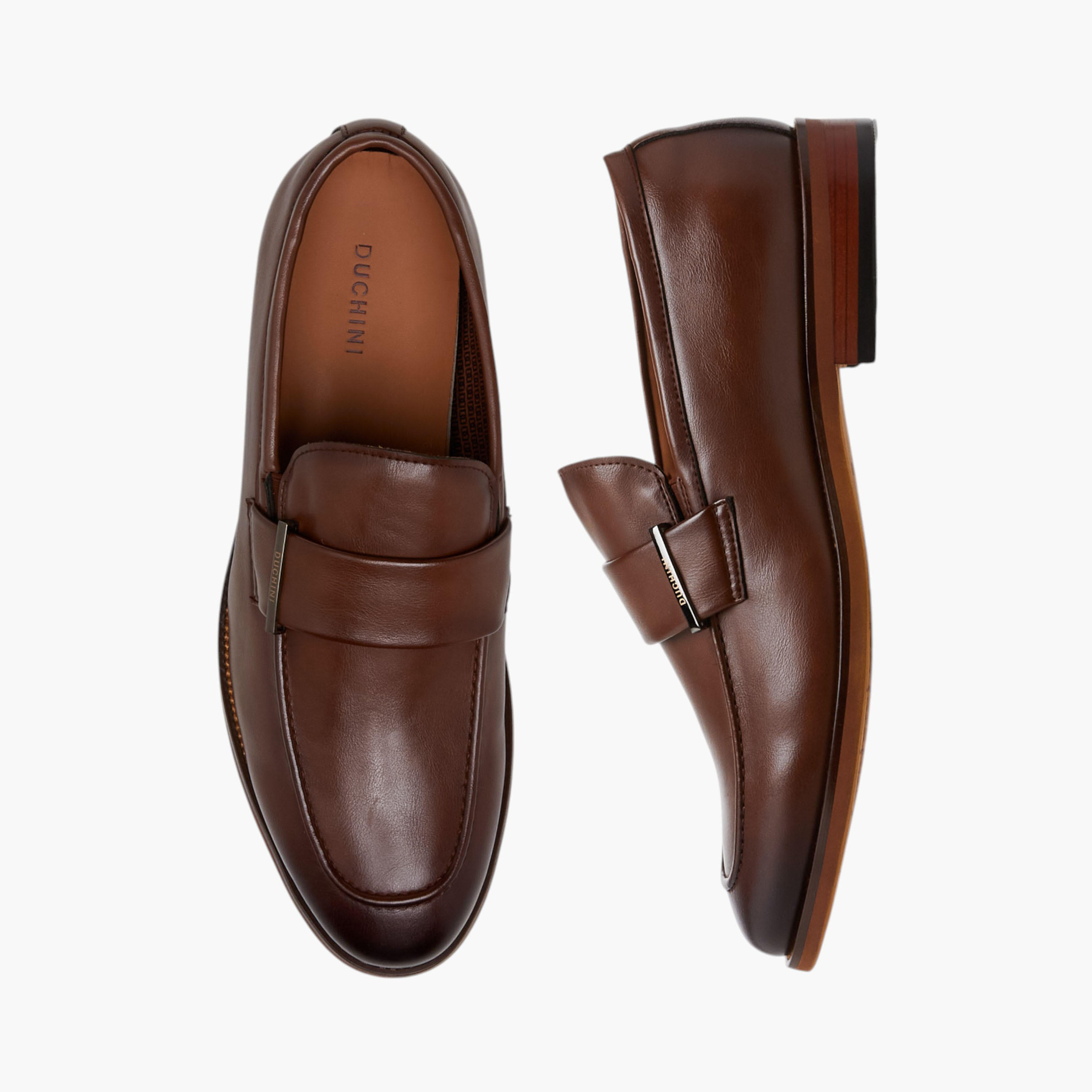 Duchini Men Slip-On Leather Loafers-men-shoes-loafersandmoccasins-image-1
