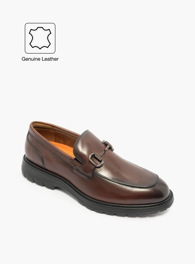 Le Confort Leather Solid Metal Accent Loafers-men-shoes-loafersandmoccasins-image-2