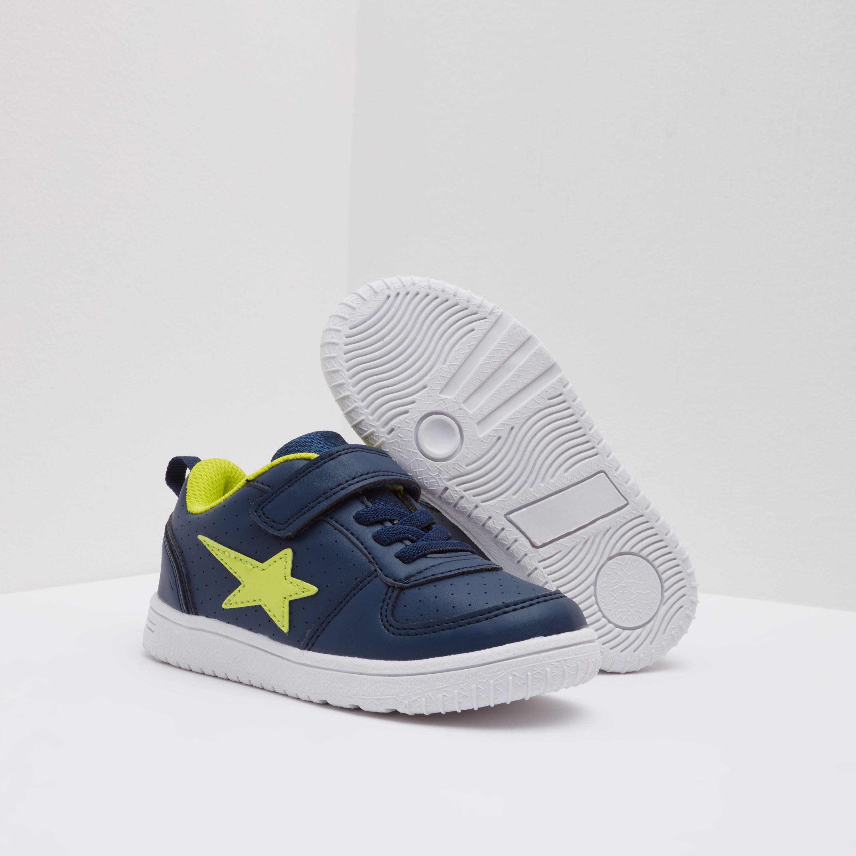 حذاء سنيكرز مثقّب مع رباط وخطّاف وحلقة إغلاق-boys-shoes-sneakers-image-3