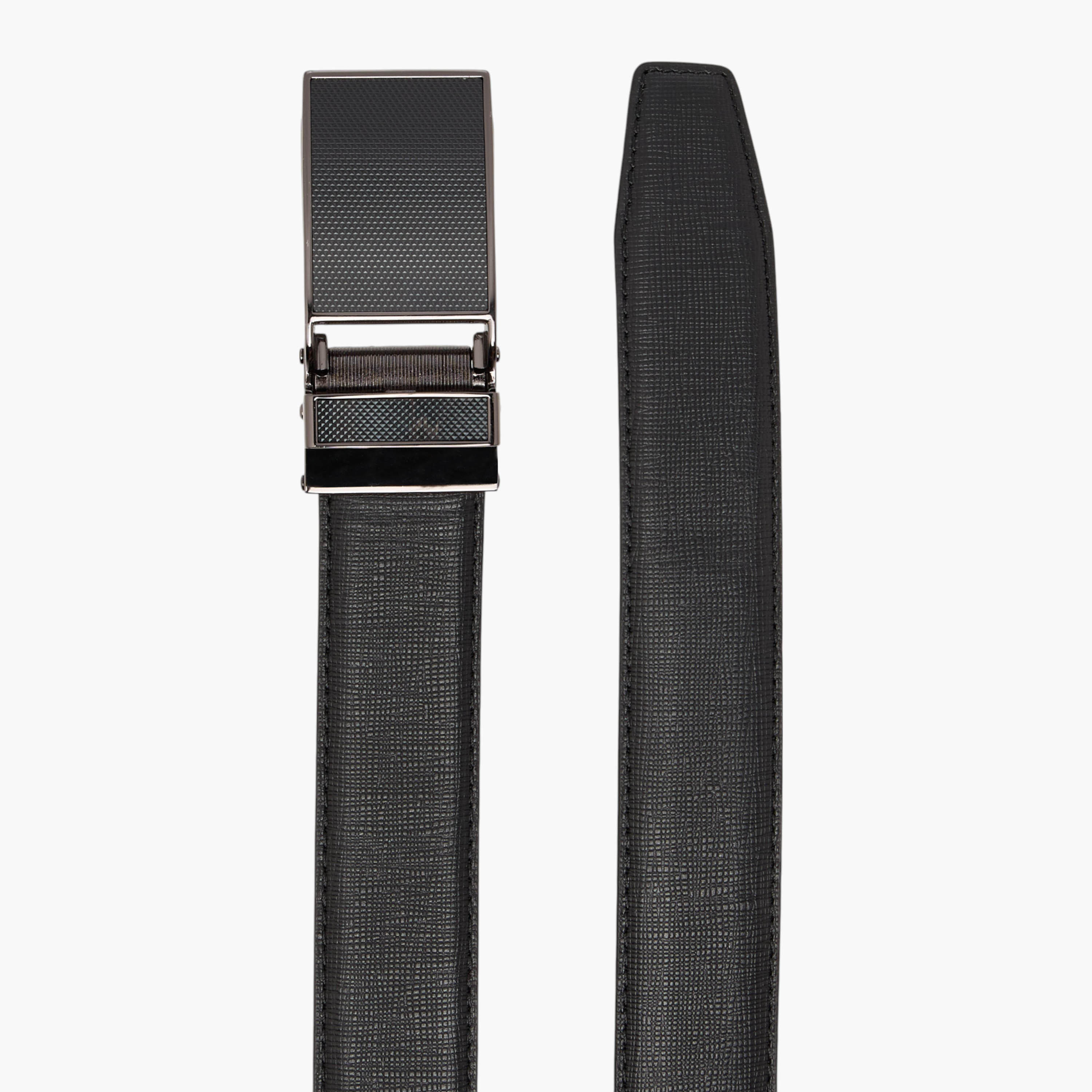 Duchini Textured Belt with Auto Lock Buckle Closure-men-beltsandwallets-belts-image-3