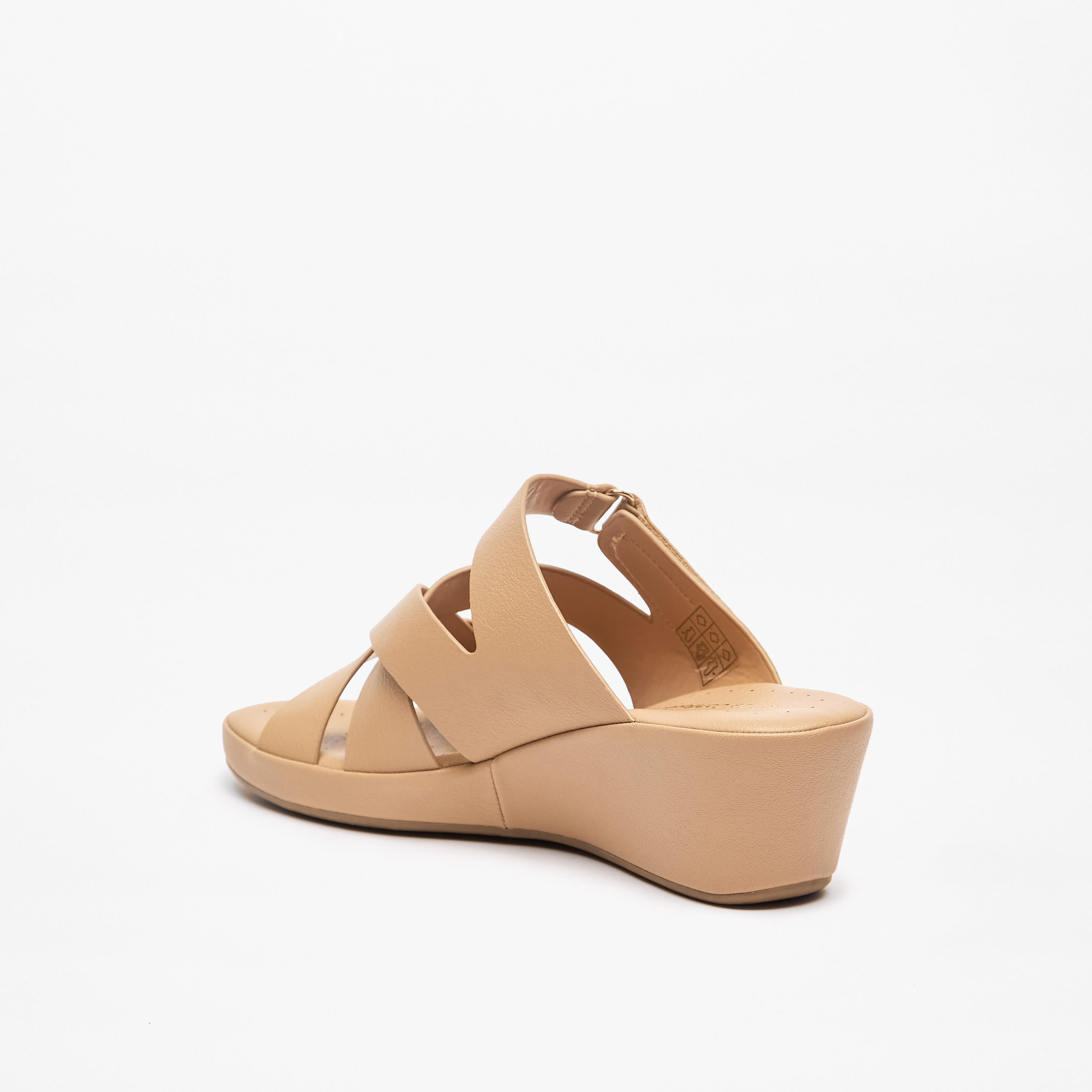 Le Confort Women's Cross Strap Slip-On Comfort Sandals with Wedge Heels-women-shoes-sandals-heeled-image-2