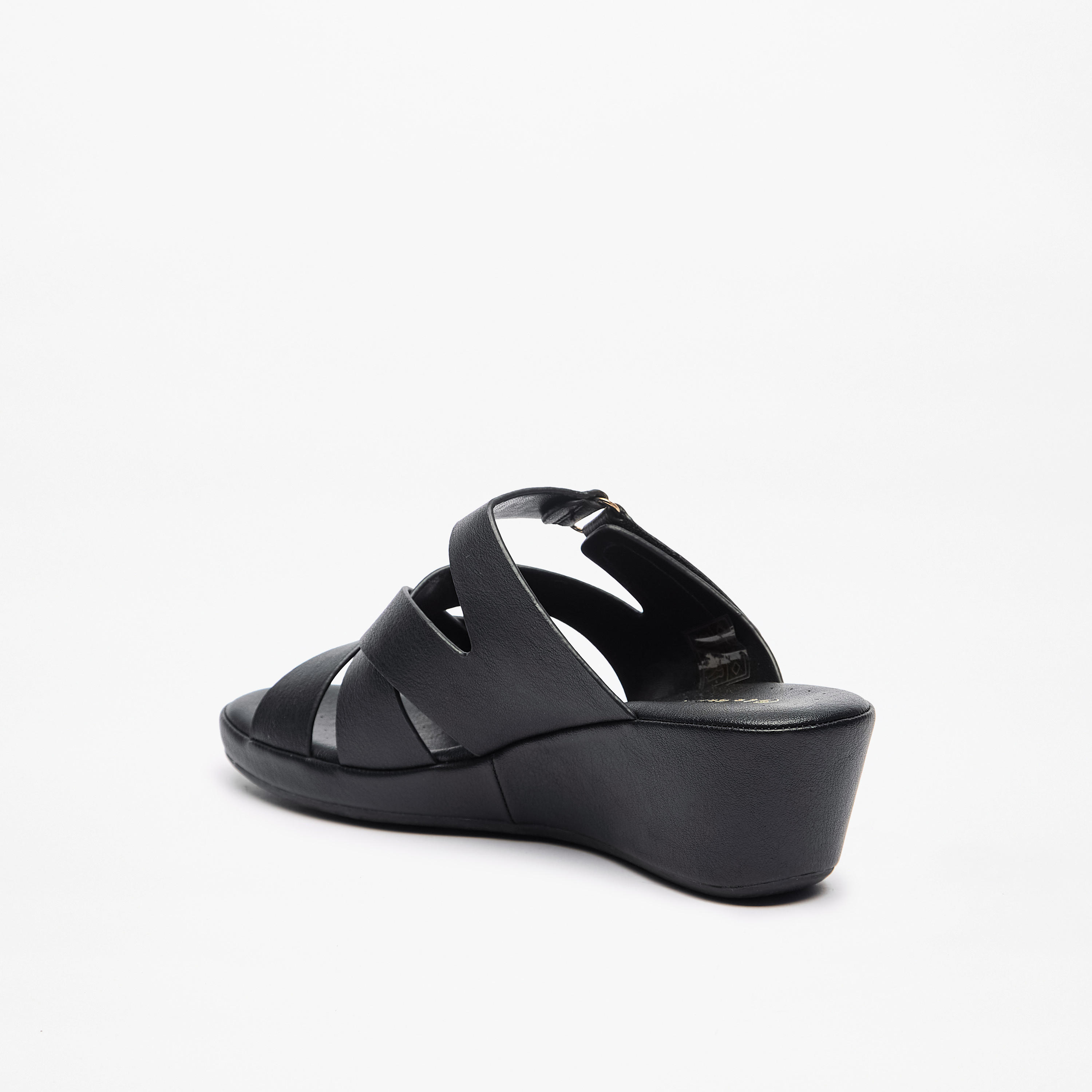 Le Confort Women's Cross Strap Slip-On Comfort Sandals with Wedge Heels-women-shoes-sandals-heeled-image-2