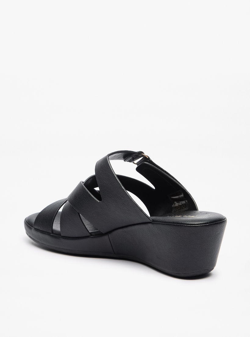 Le Confort Women's Cross Strap Slip-On Comfort Sandals with Wedge Heels-women-shoes-sandals-heeled-image-2