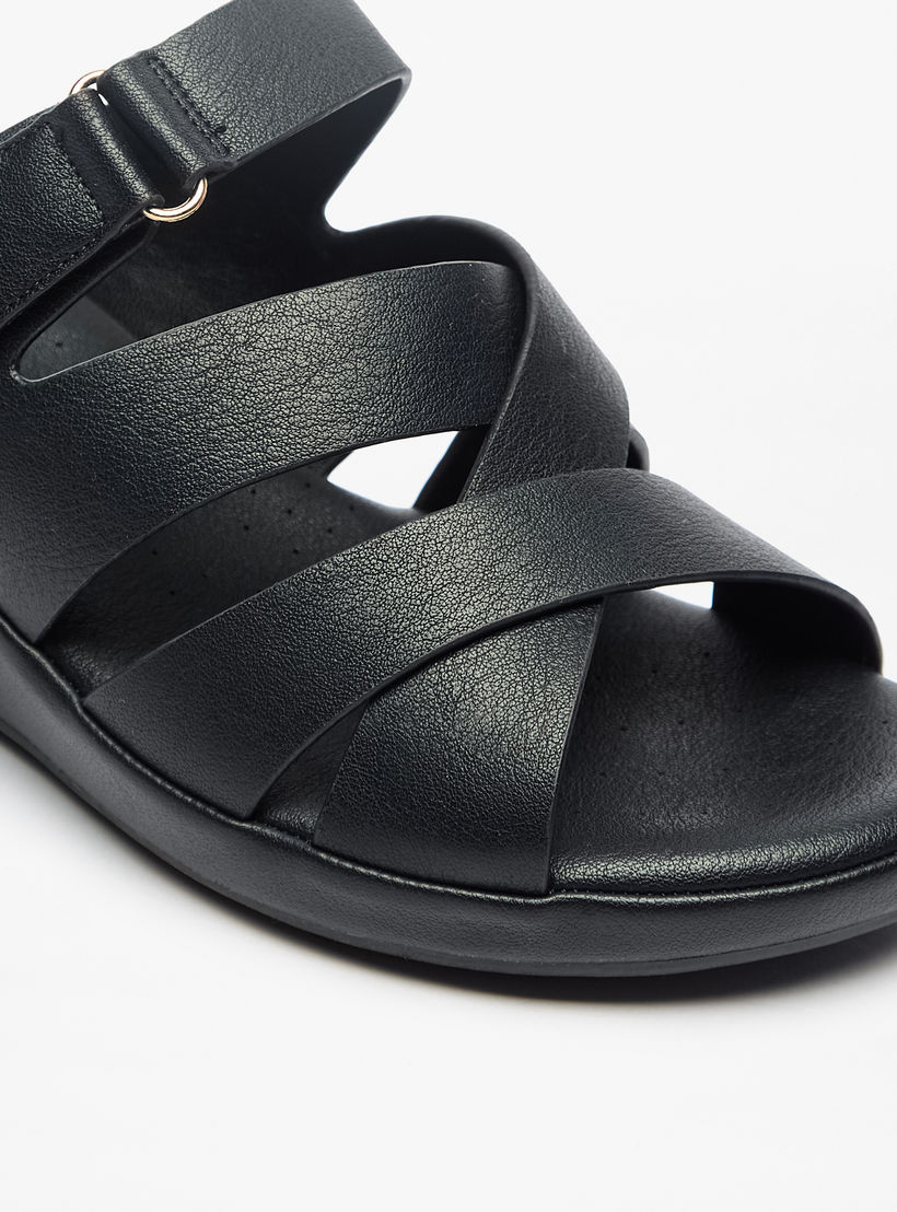 Le Confort Women's Cross Strap Slip-On Comfort Sandals with Wedge Heels-women-shoes-sandals-heeled-image-5
