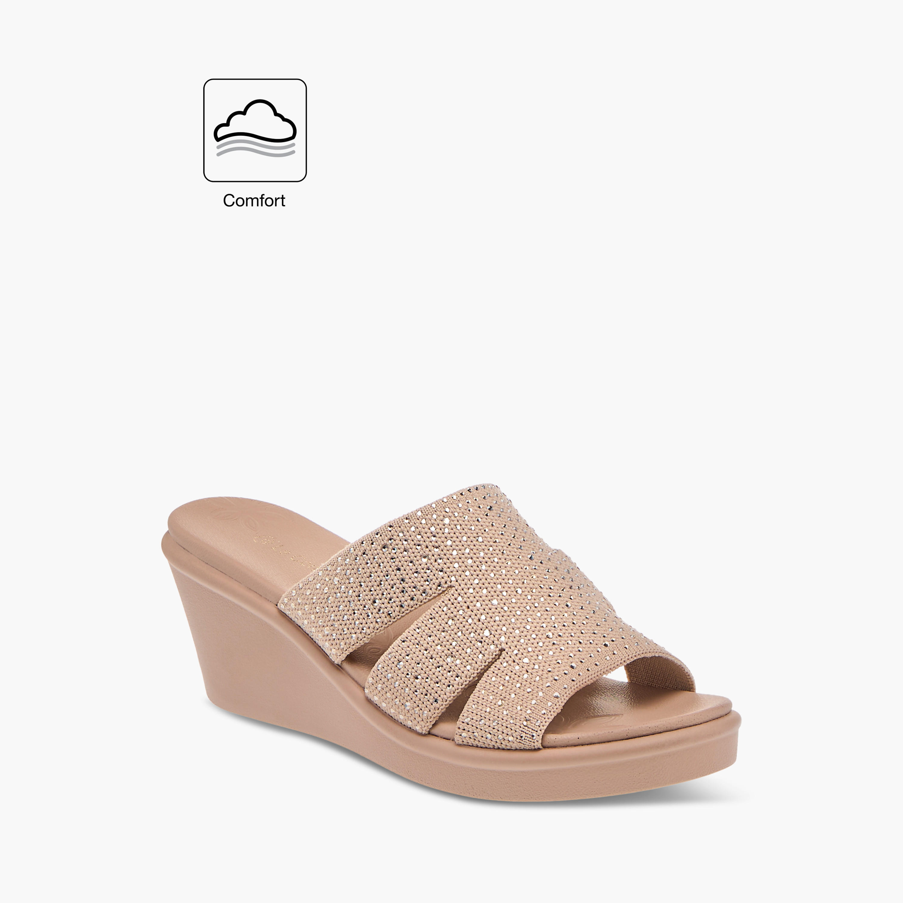 Le Confort Embellished Slip-On Comfort Sandals with Wedge Heels-women-shoes-sandals-heeled-image-2