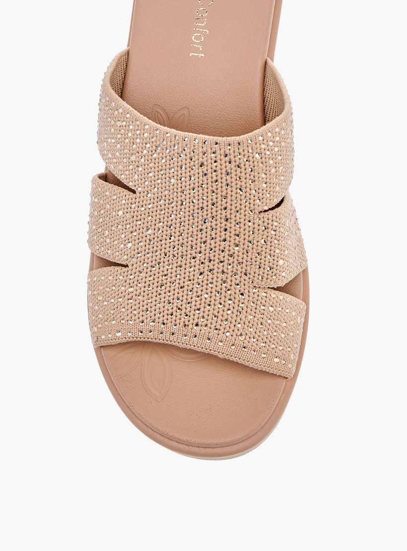 Le Confort Embellished Slip-On Comfort Sandals with Wedge Heels-women-shoes-sandals-heeled-image-4