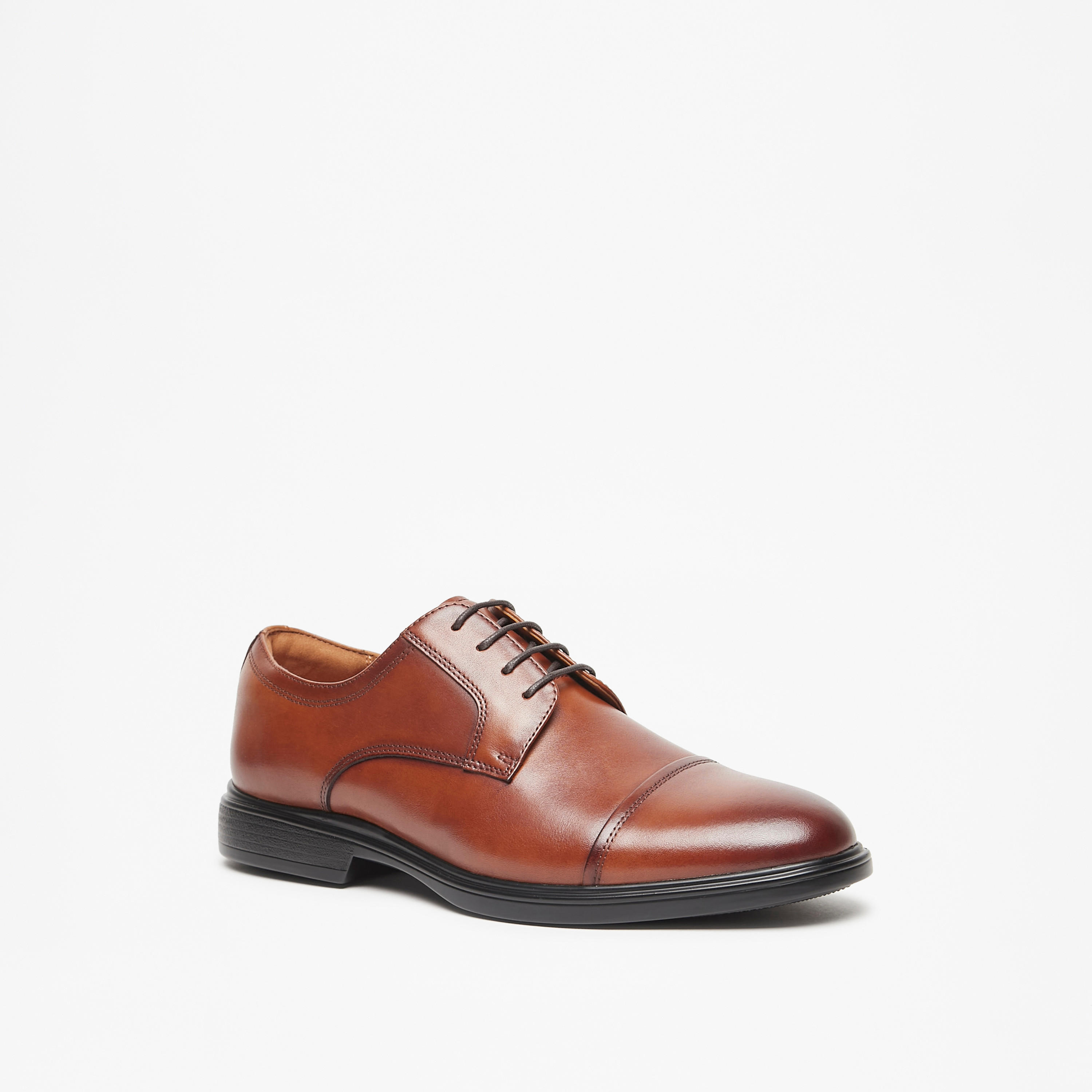 Le Confort Leather Solid Lace-Up Derby Shoes-men-shoes-formalshoes-image-1