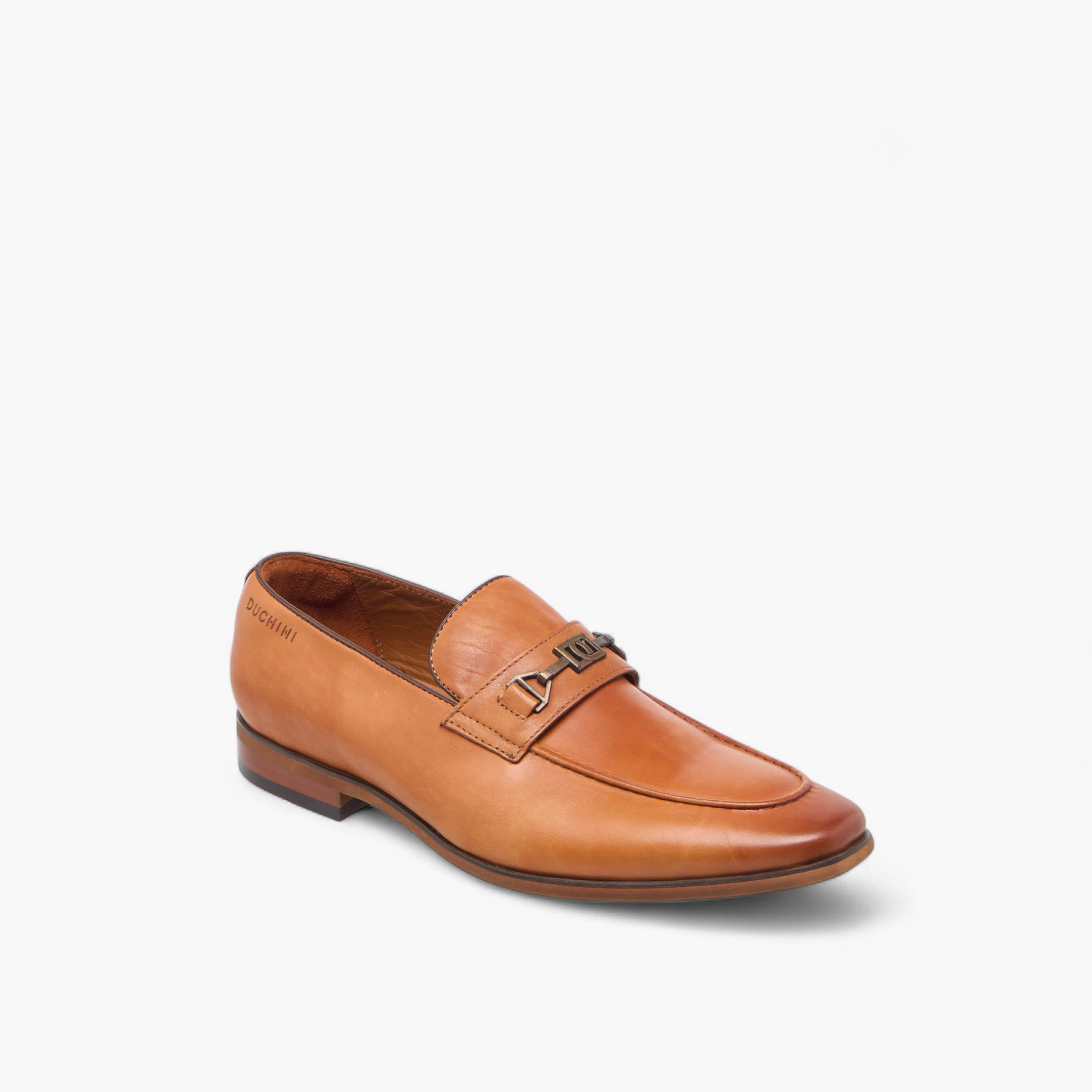 Duchini Men's Solid Slip-On Loafers with Metal Accent-men-shoes-loafersandmoccasins-image-2