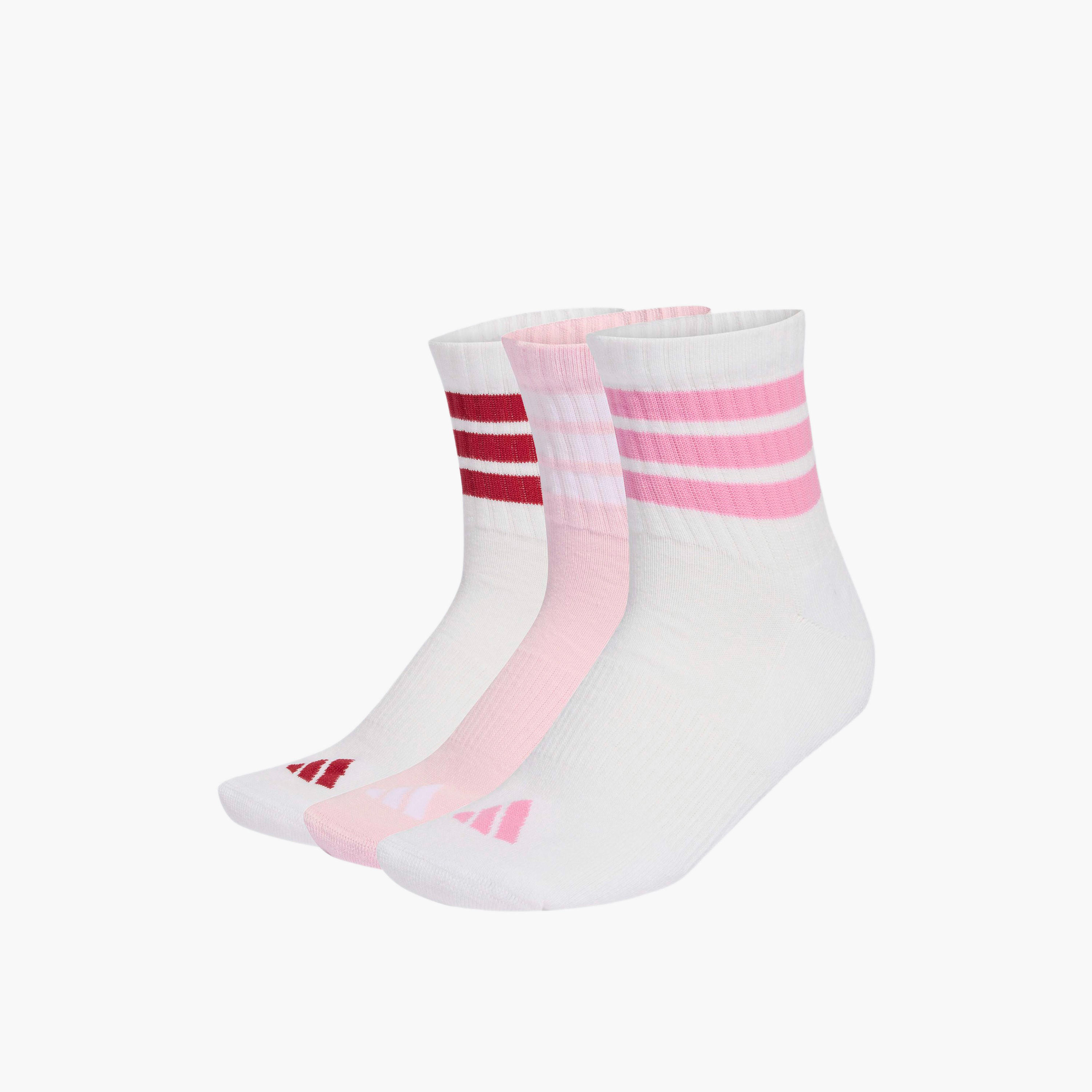 Adidas Men 3 Stripes Mid-Cut Socks Cushioned - Set of 3-men-socks-image-1