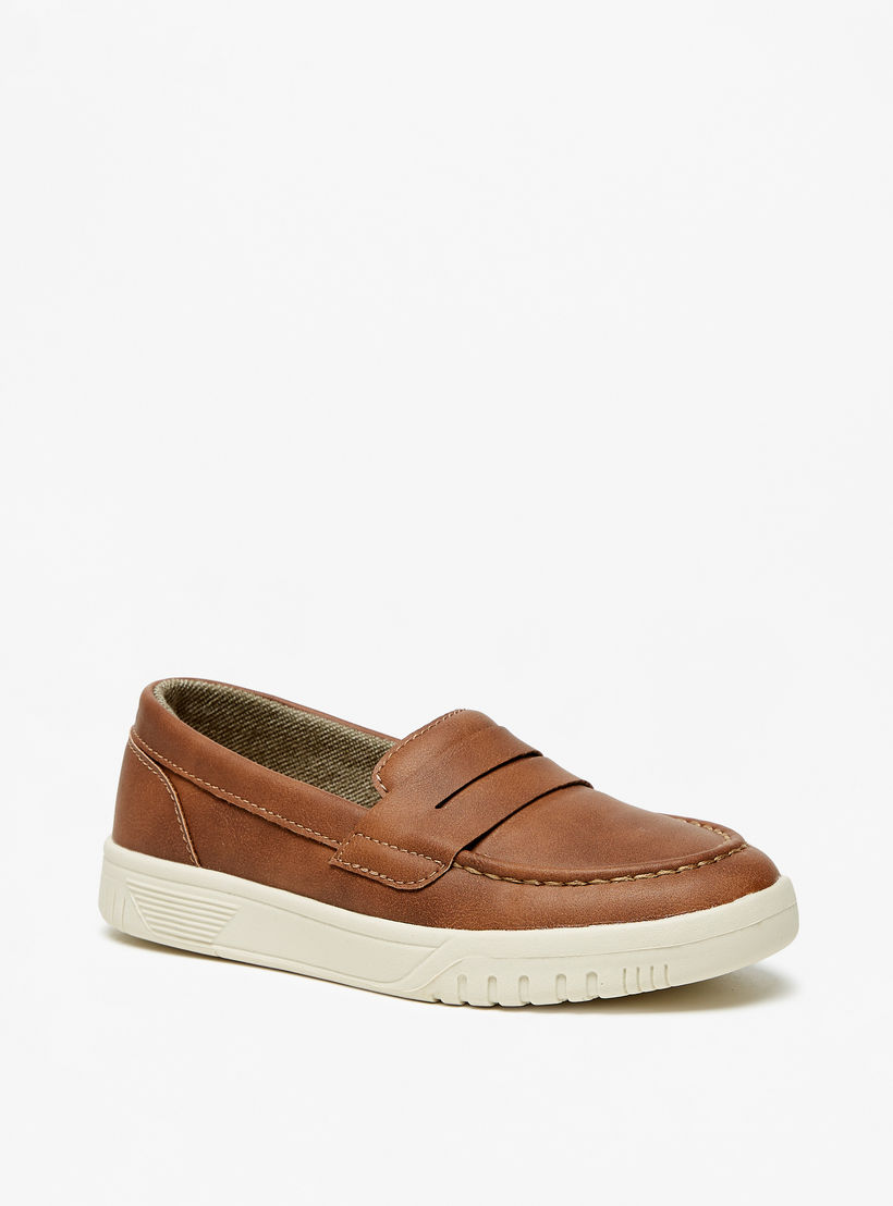 LBL by Shoexpress Solid Slip-On Loafers-boys-shoes-loafers-image-1
