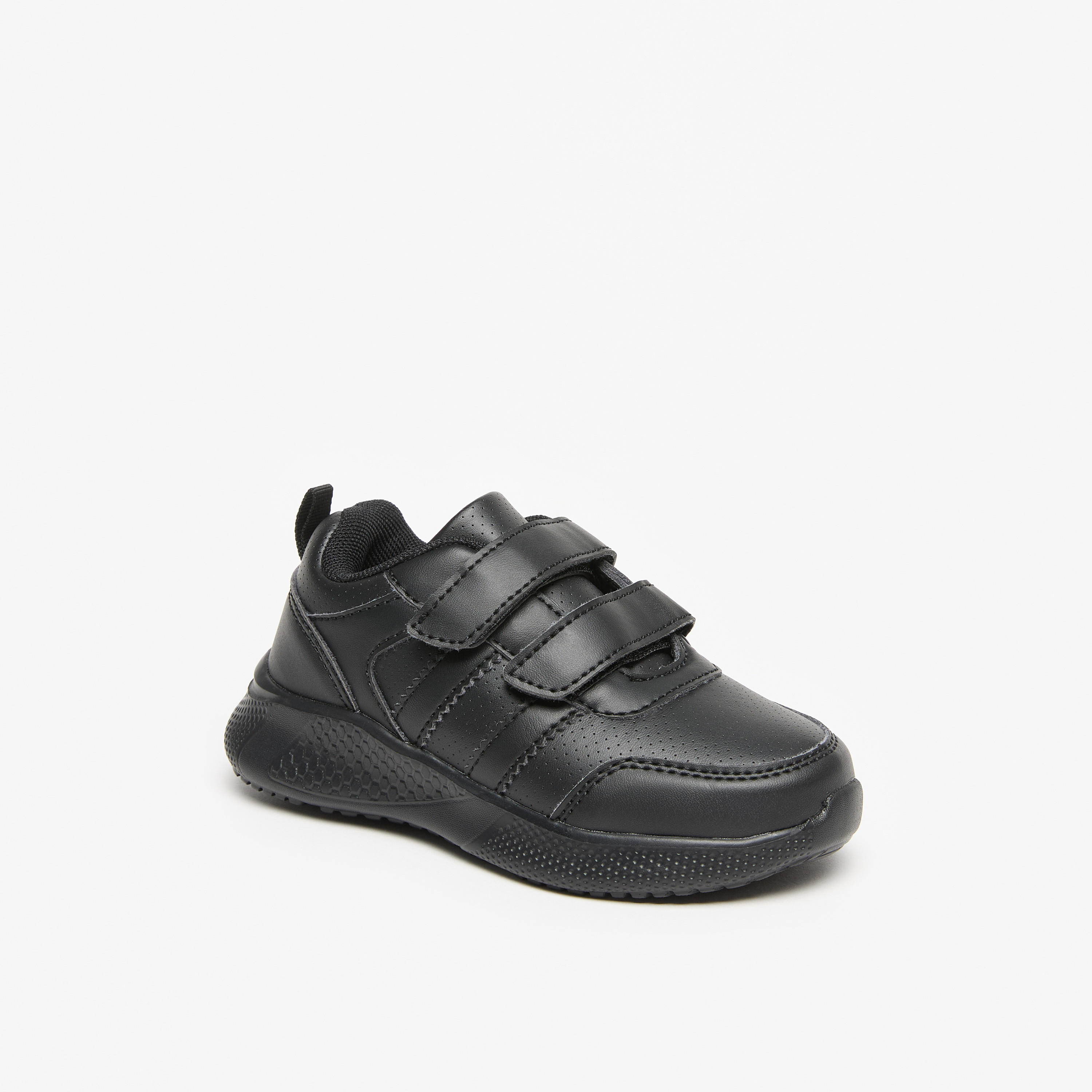 LBL by Shoexpress Kids Solid School Shoes with Hook and Loop Closure-girls-shoes-schoolshoes-image-1