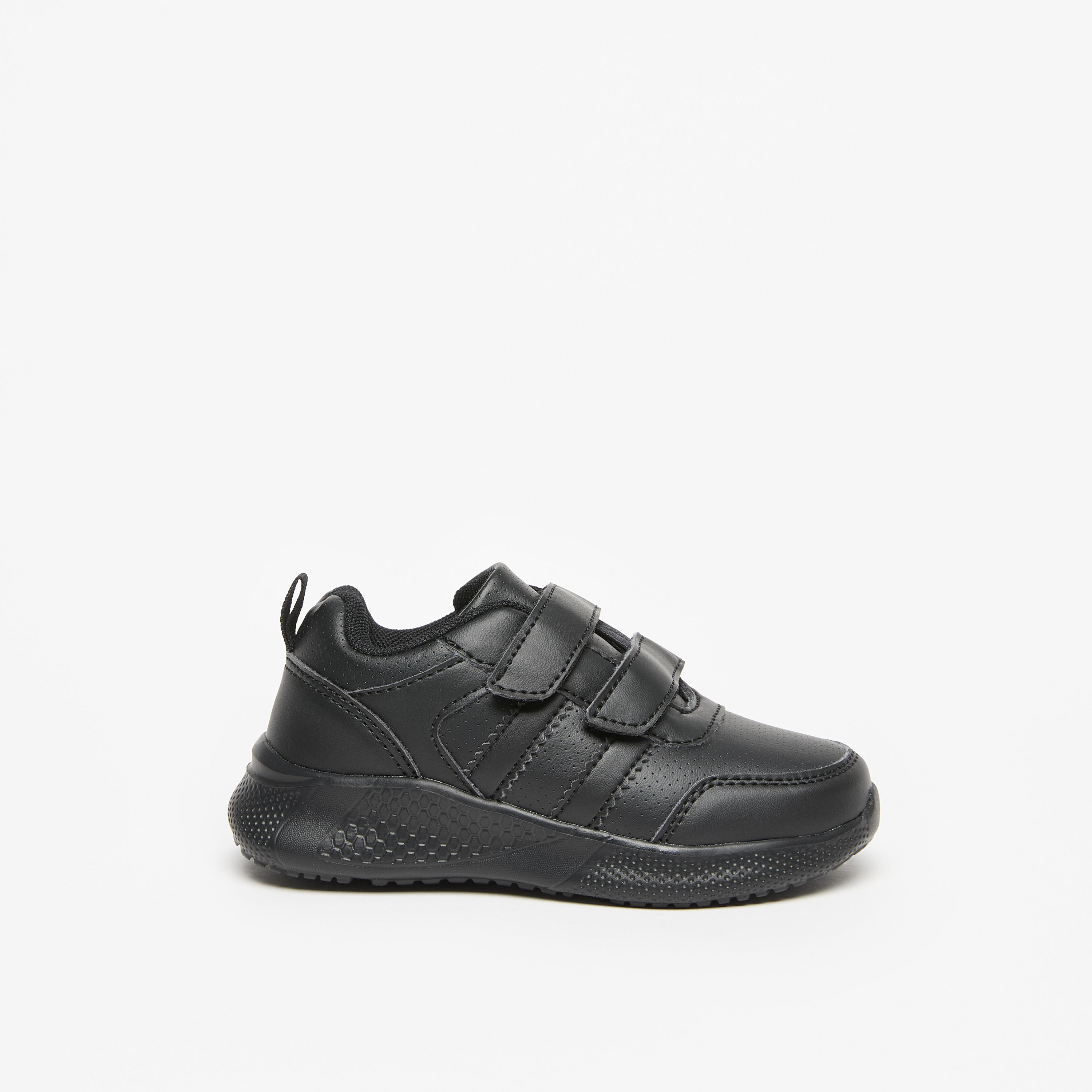 LBL by Shoexpress Kids Solid School Shoes with Hook and Loop Closure-girls-shoes-schoolshoes-image-2