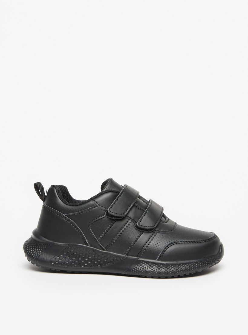 LBL by Shoexpress Solid School Shoes with Hook and Loop Closure-boys-shoes-schoolshoes-image-2