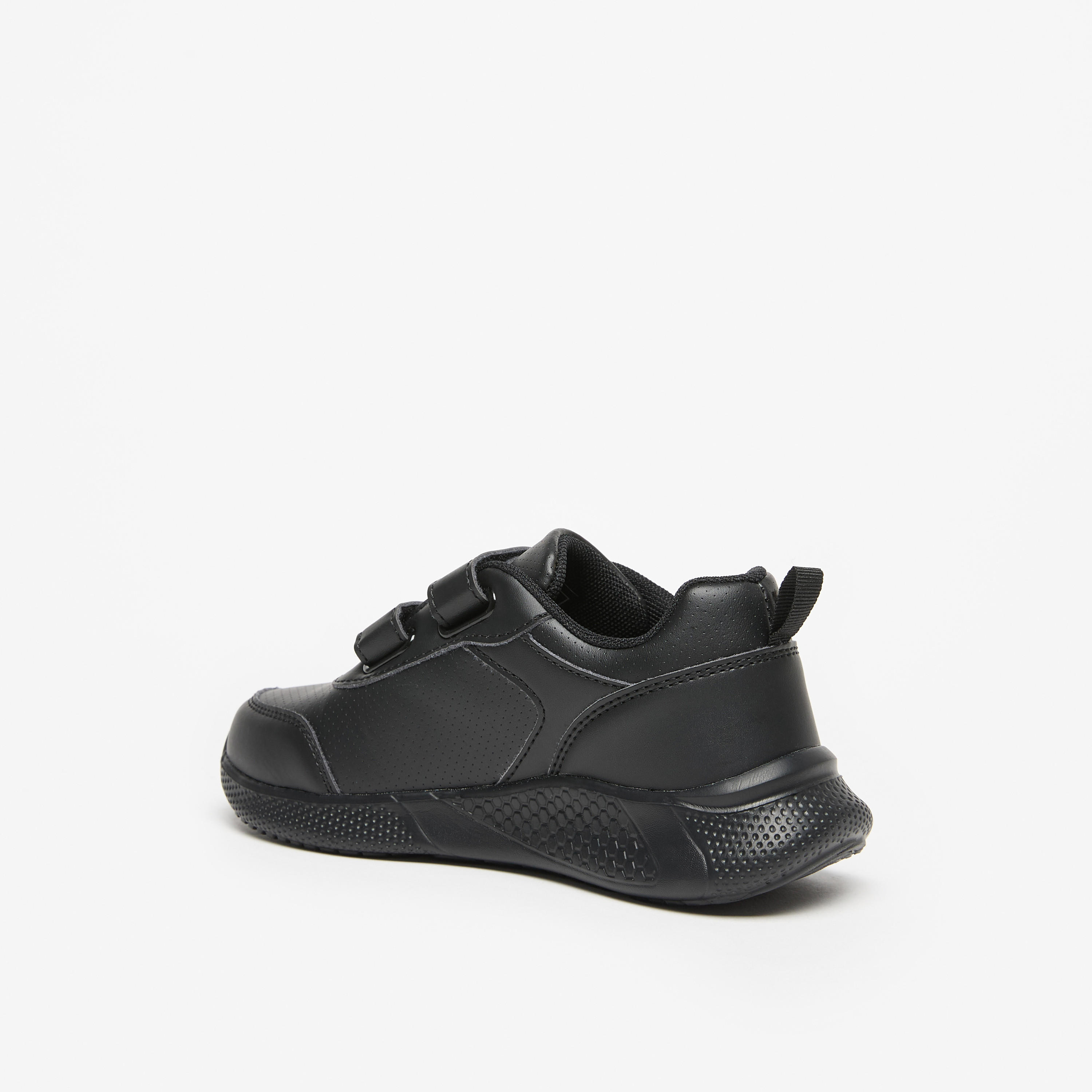 LBL by Shoexpress Solid School Shoes with Hook and Loop Closure-boys-shoes-schoolshoes-image-3