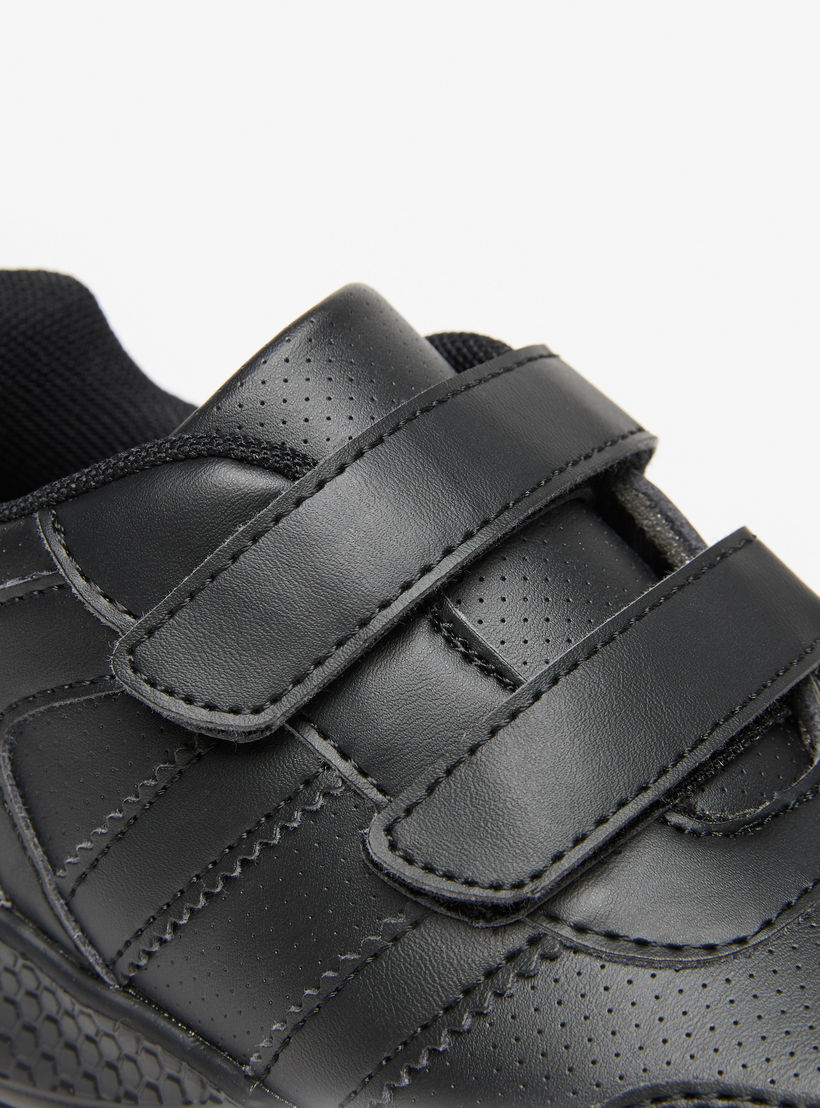 LBL by Shoexpress Solid School Shoes with Hook and Loop Closure-boys-shoes-schoolshoes-image-5