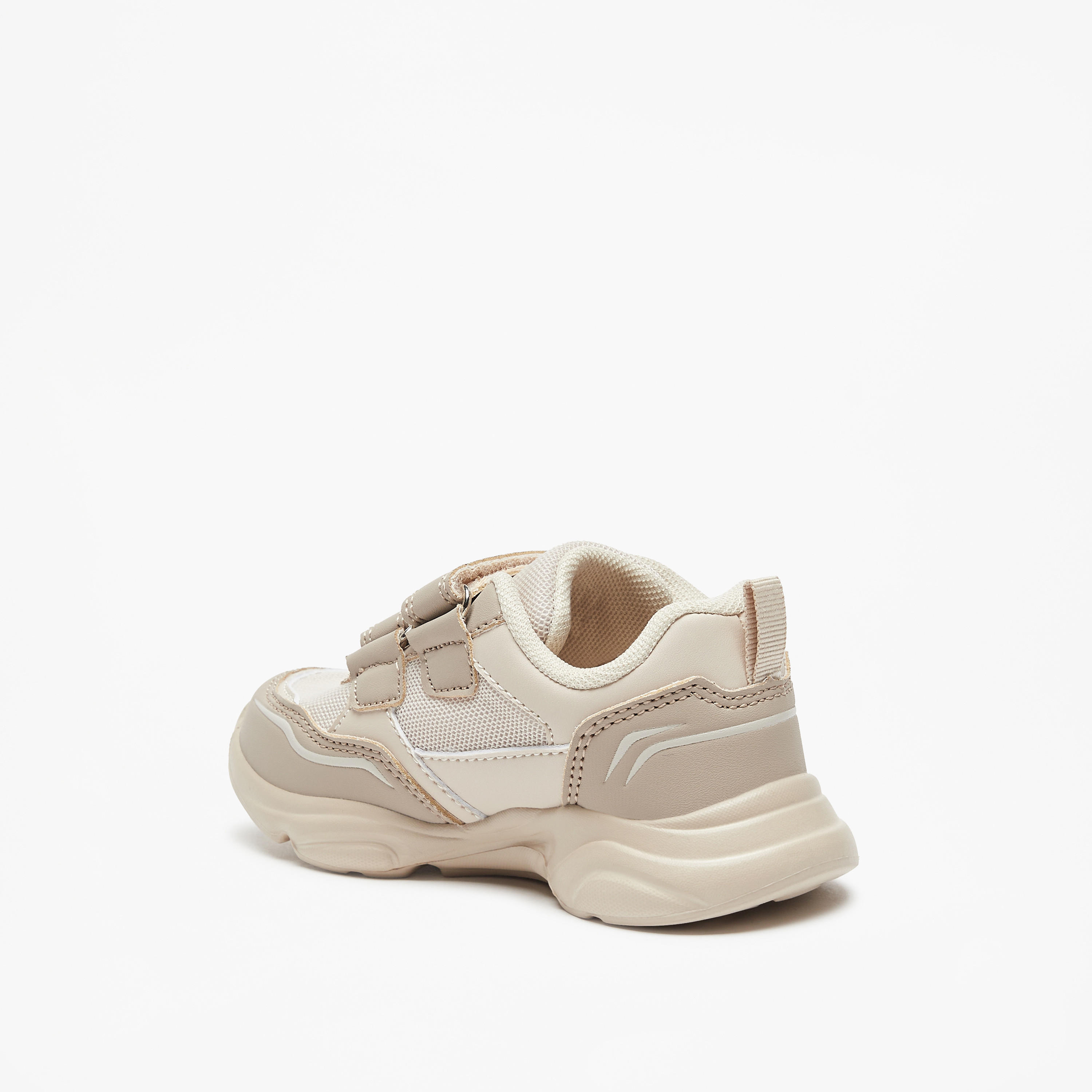Mesh Textured Sneakers with Hook and Loop Closure-boys-shoes-sneakers-image-2