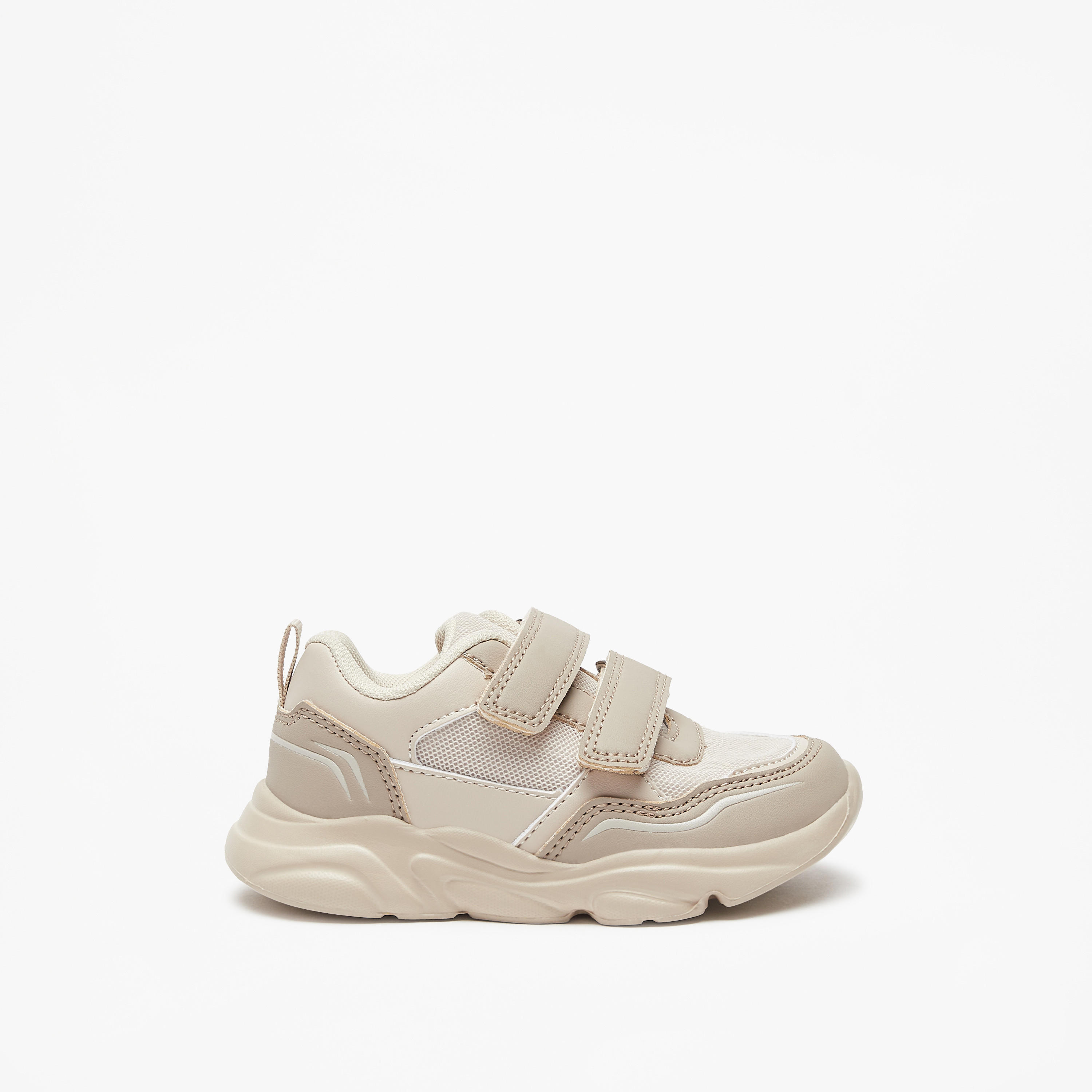 Mesh Textured Sneakers with Hook and Loop Closure-boys-shoes-sneakers-image-3
