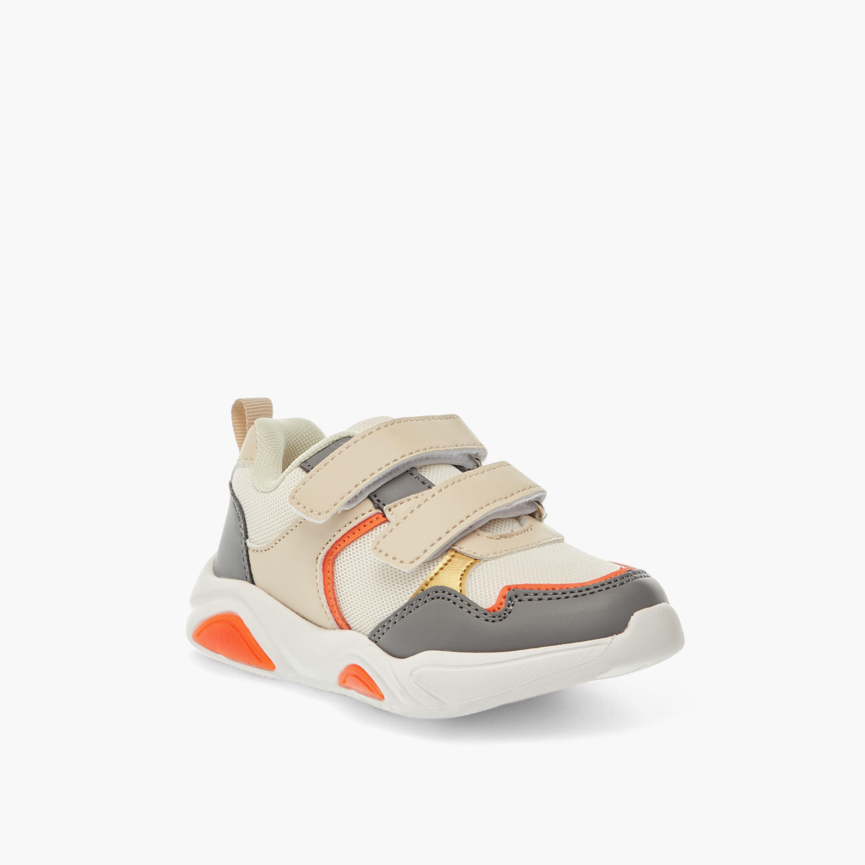 LBL by Shoexpress Panelled Sneakers with Hook and Loop Closure-boys-shoes-sneakers-image-2