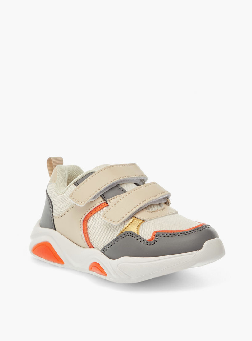 LBL by Shoexpress Panelled Sneakers with Hook and Loop Closure-boys-shoes-sneakers-image-2