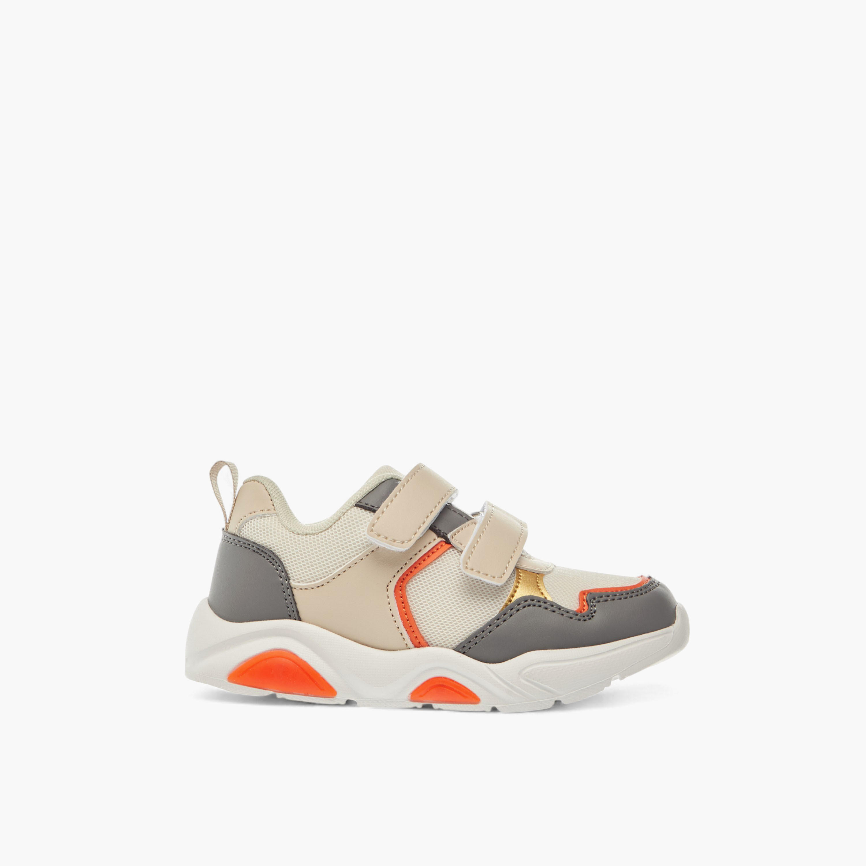 LBL by Shoexpress Panelled Sneakers with Hook and Loop Closure-boys-shoes-sneakers-image-3