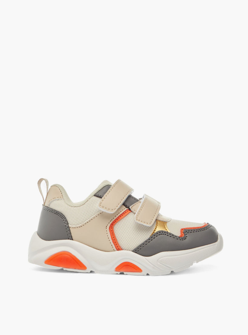 LBL by Shoexpress Panelled Sneakers with Hook and Loop Closure-boys-shoes-sneakers-image-3