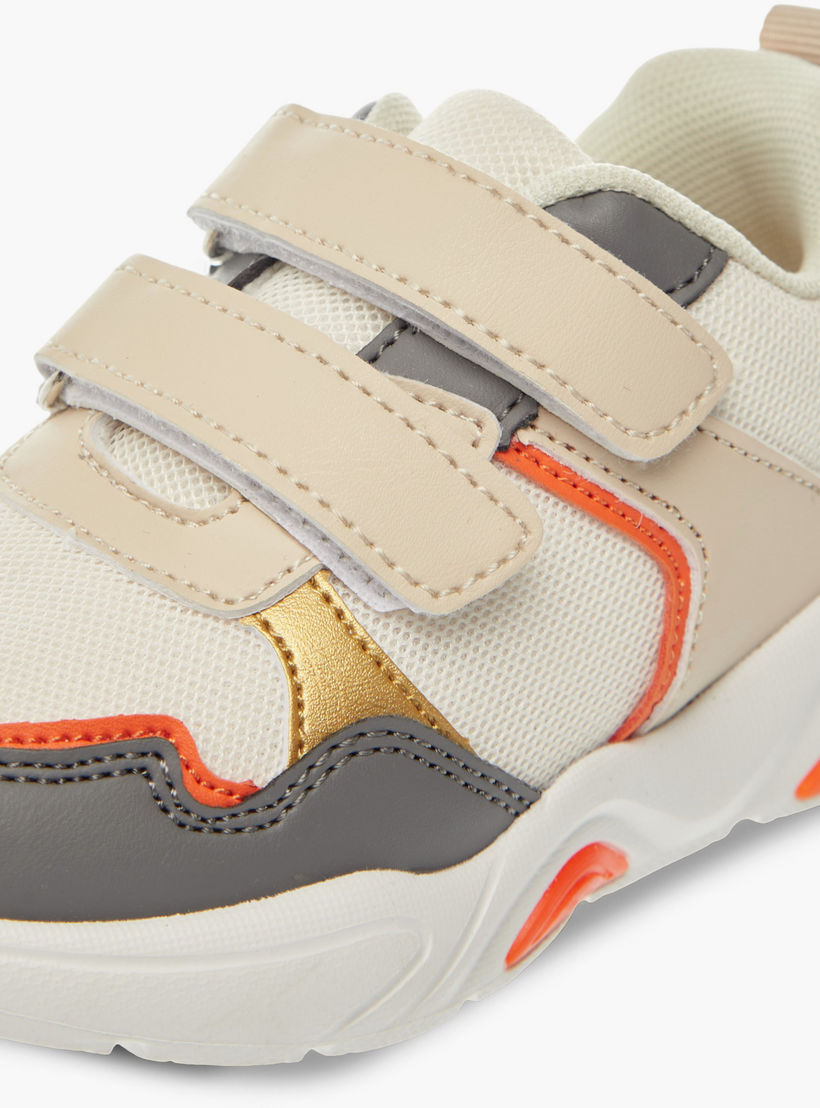 LBL by Shoexpress Panelled Sneakers with Hook and Loop Closure-boys-shoes-sneakers-image-4